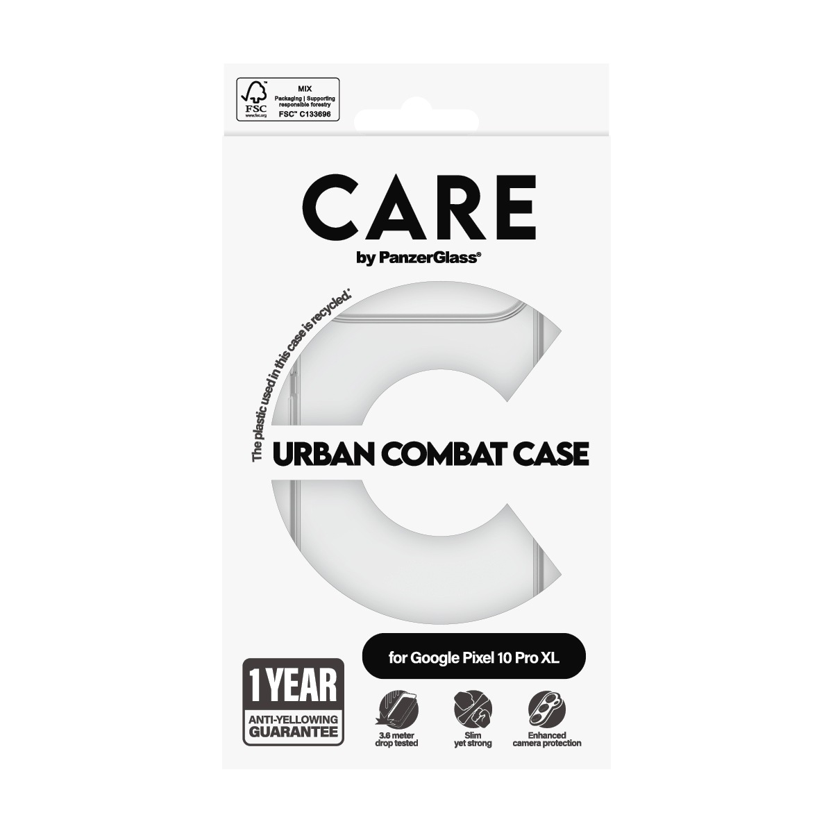 CARE by PanzerGlass Handyhülle »Urban Combat case für Google Pixel 10 Pro XL«, Google Pixel 10 Pro XL, Backcover, Schutzhülle, Handyschutzhülle, Case, Schutzcase, stoßfest