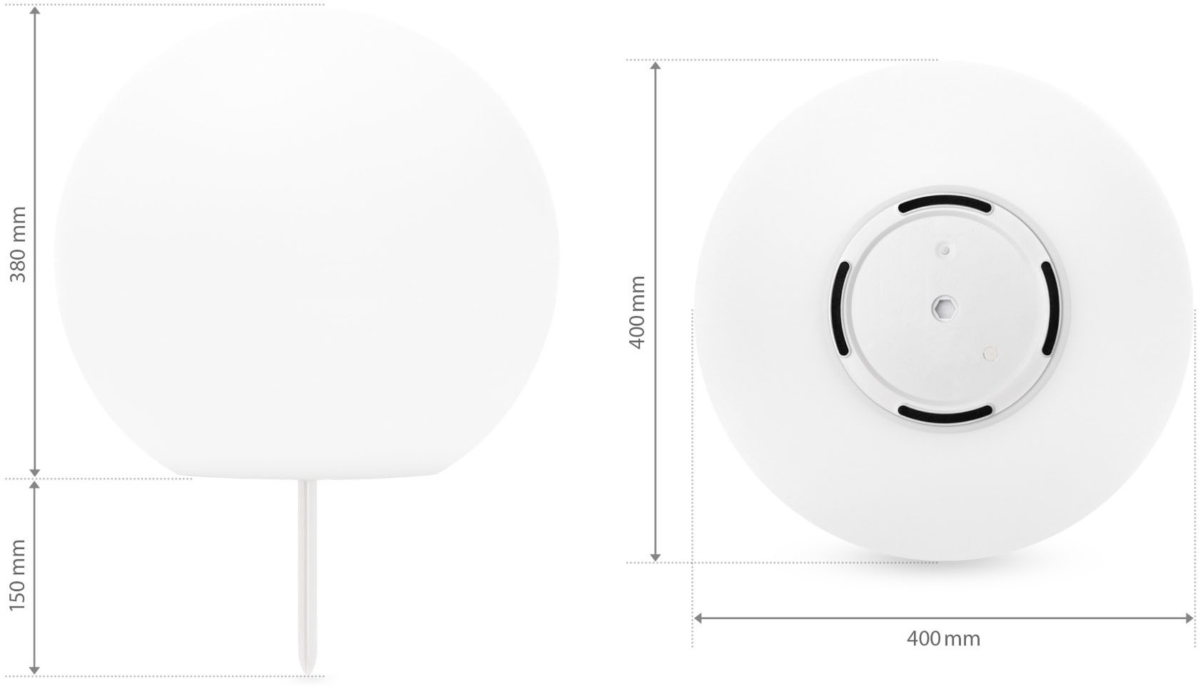 my home LED Solarleuchte »Orlaith, LED-Solar Kugelleuchte Ø 40 cm«, Leuchtmittel LED-Modul | LED fest integriert, mit Erdspieß
