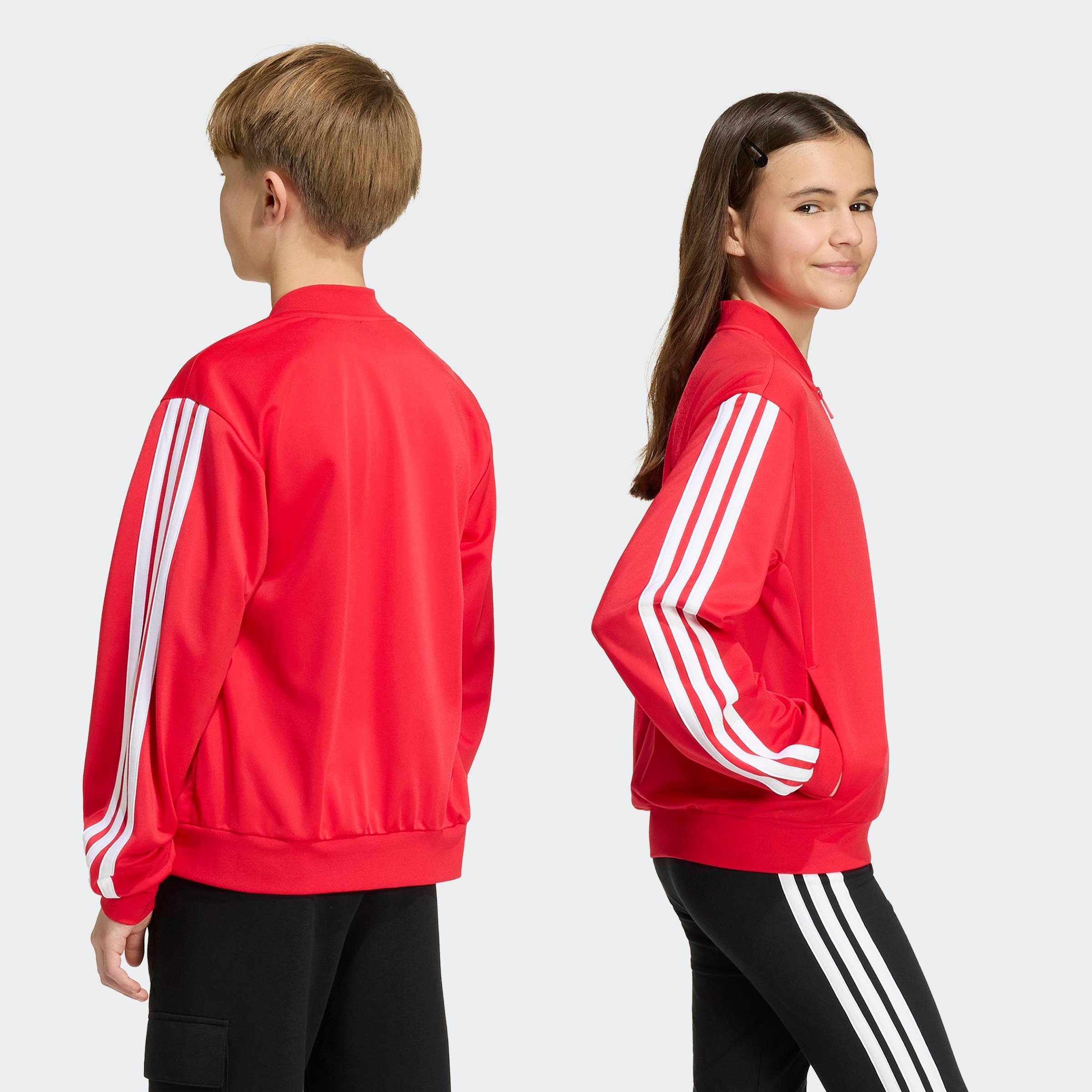 adidas Sportswear Outdoorjacke »J 3S FZ TR TT« für Kinder, mit Reißverschluss, aus Polyester