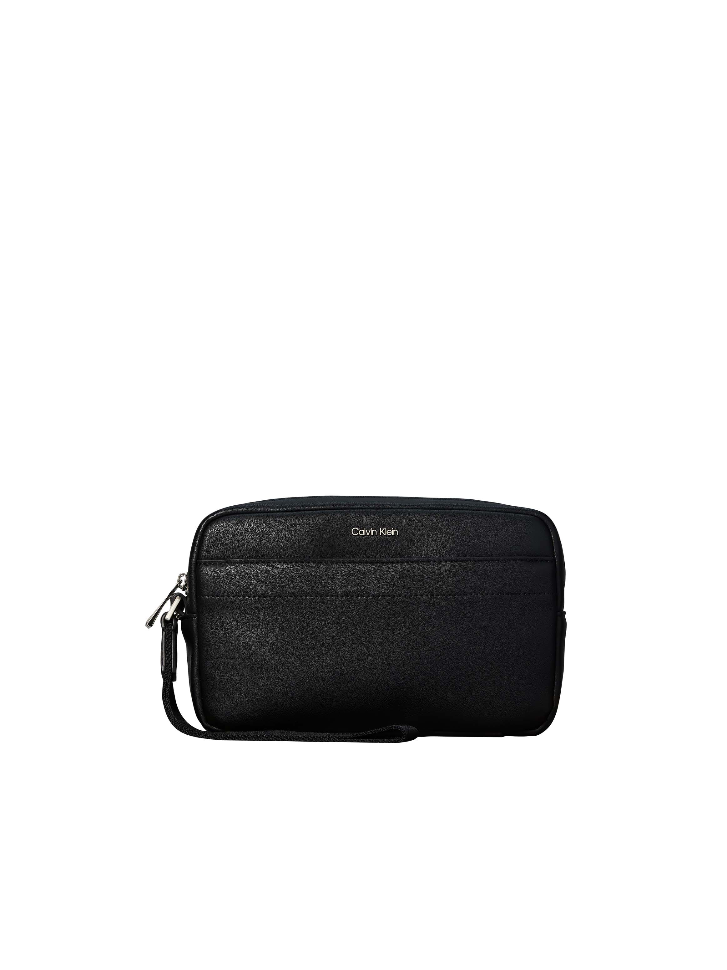 Calvin Klein Kulturbeutel "RAISED POUCH W/ HANDLE" Unisex Minibag, Hygienebeutel mit praktischer Handschlaufe