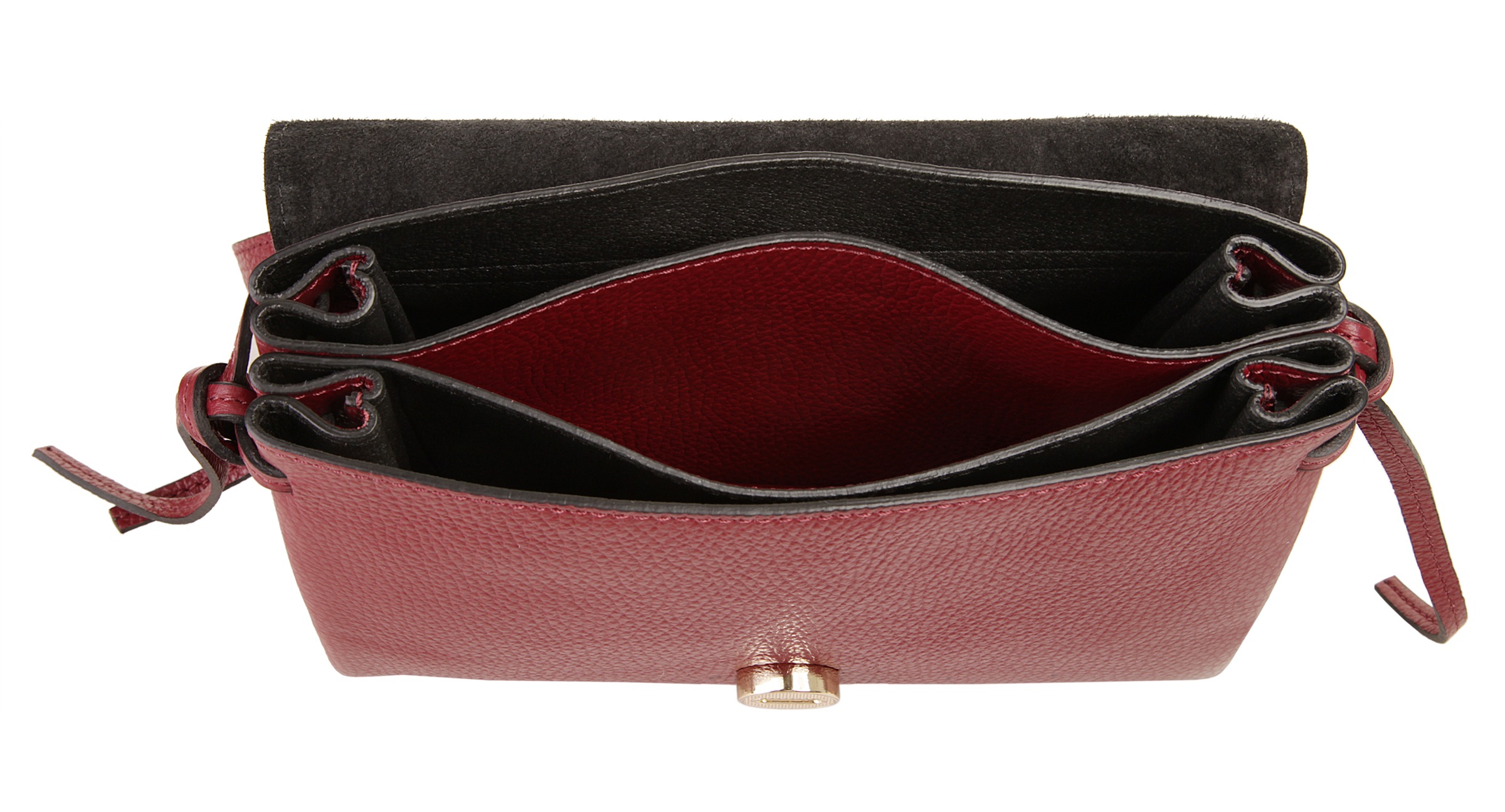 Cluty Umhängetasche, echt Leder, Made in Italy