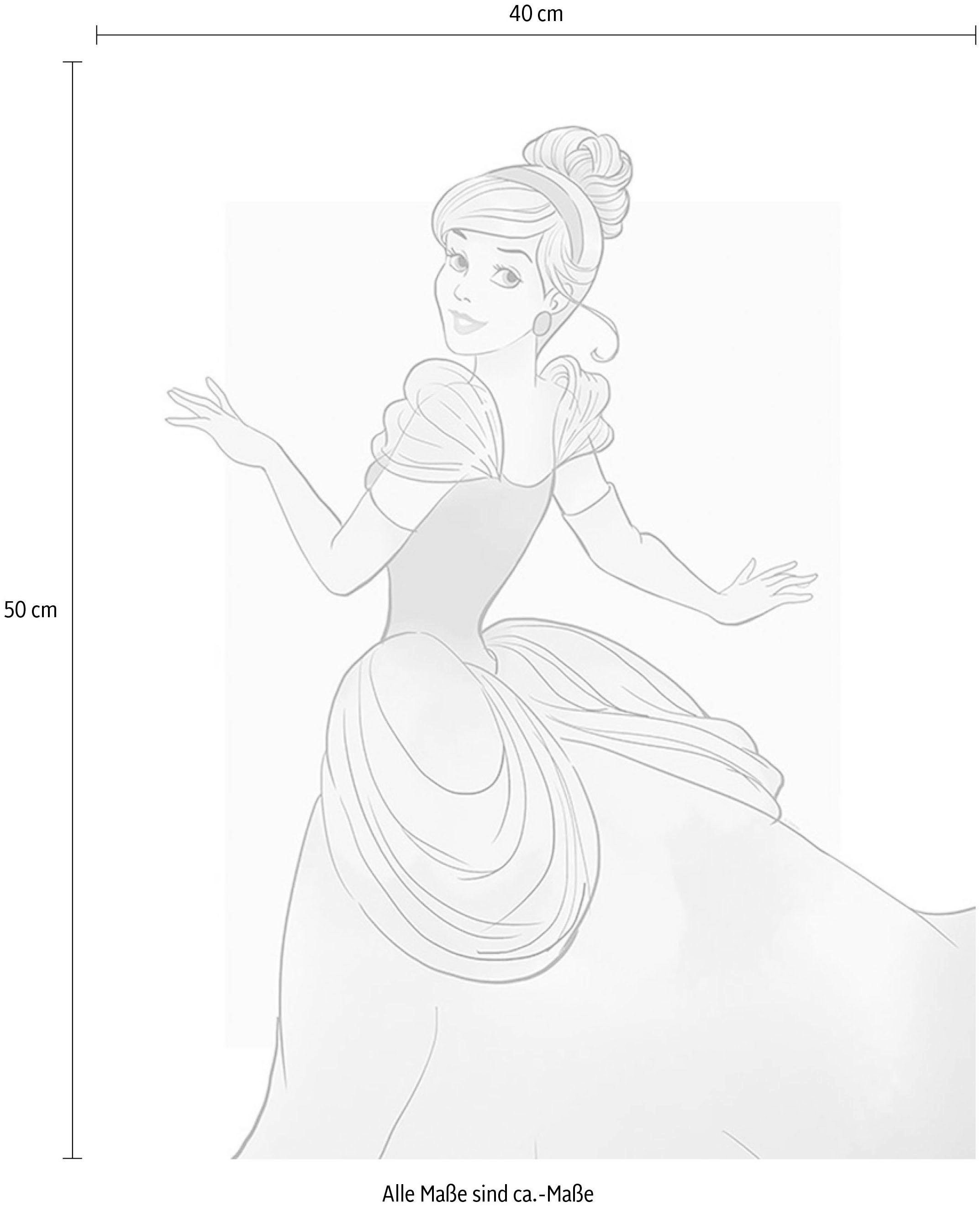 Komar Bild »Cinderella Beauty« Disney 1 Stk. tlg. Wandbild zur Dekoration im Kinderzimmer - ohne Rahmen