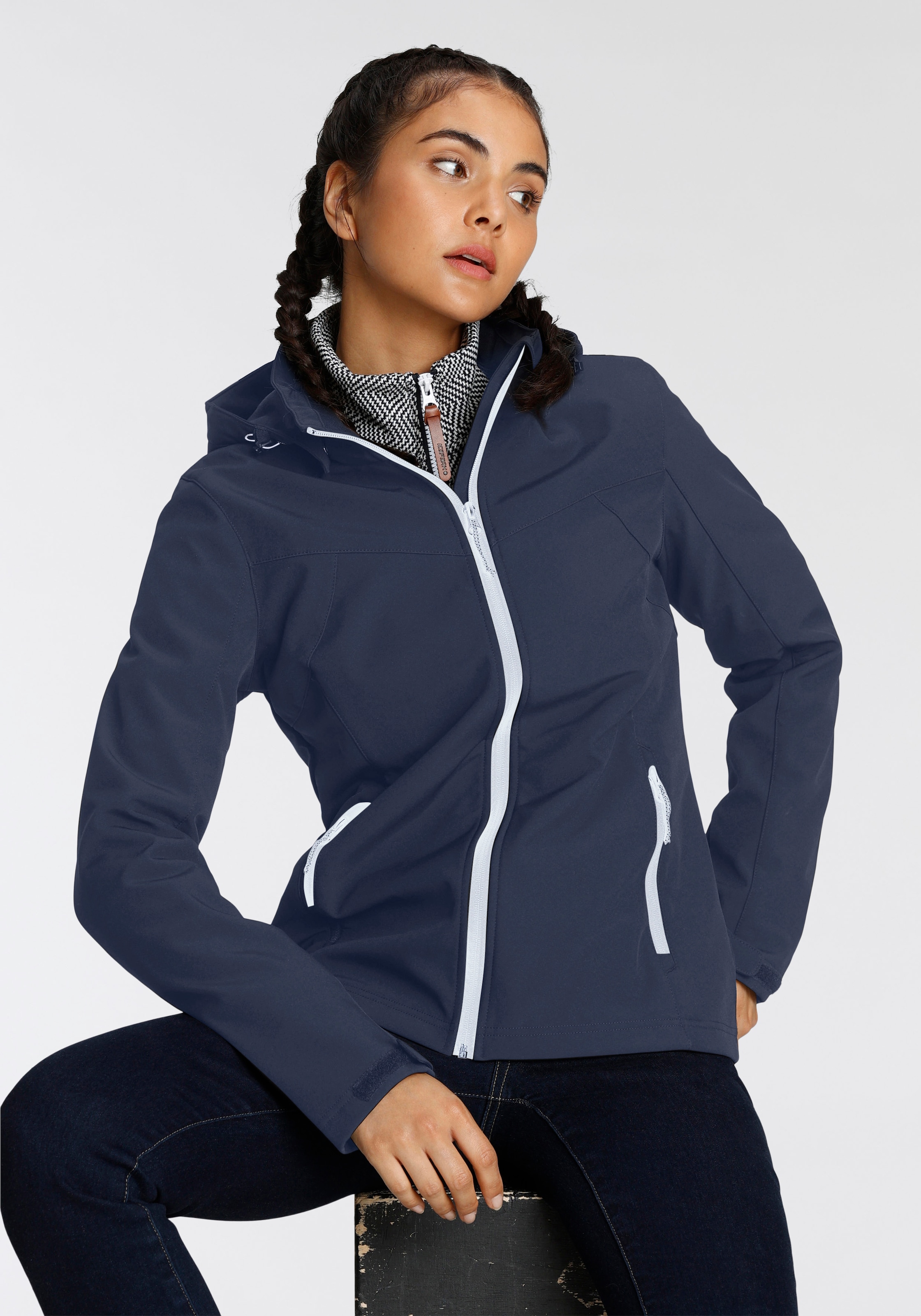 Icepeak Softshelljacke "BRENHAM" mit Kapuze winddicht, wasserabweisend, atm günstig online kaufen
