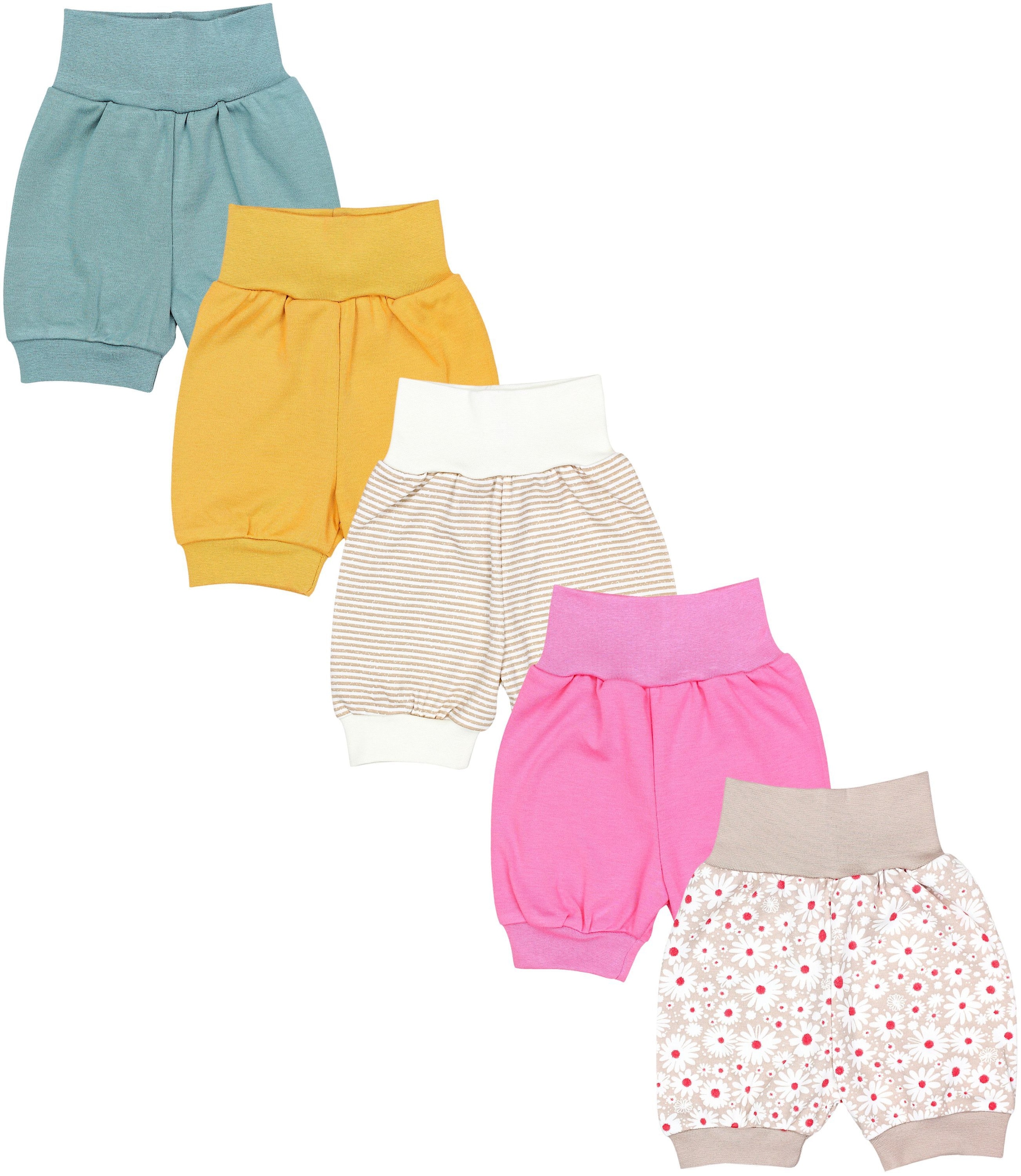 TupTam Pumphose "Pumphose Baby Mädchen Sommershorts 5er Set"