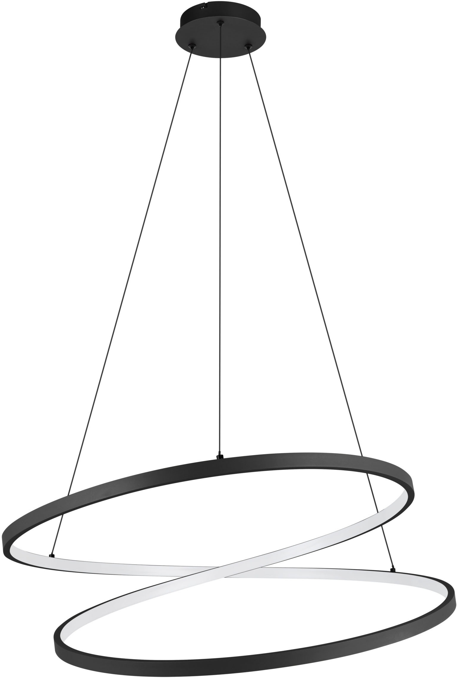 EGLO Hängeleuchte »RUOTALE Pendellampe - Alu, Stahl - LED - 42W - IP20« LED-Modul 1 Stk. Warmweiß Hängelampe, Deckenlampe, Wohnzimmer, Esszimmer, H150 x Ø70 cm