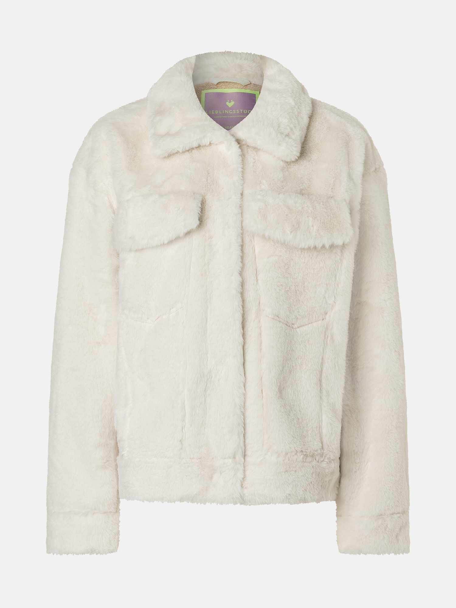 Lieblingsstück Plüschjacke »MaliL«, mit Hemdblusenkragen