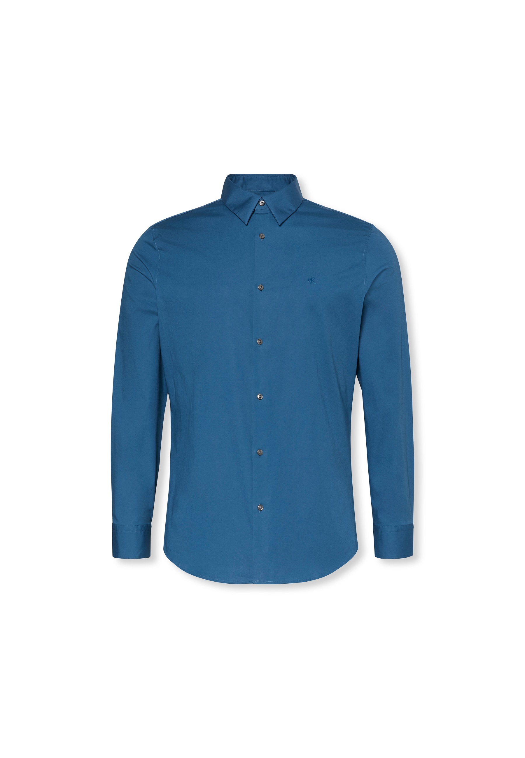 Calvin Klein Langarmhemd »LONG SLEEVE SOLID STRETCH SLIM SHIRT«, in Unifarbe
