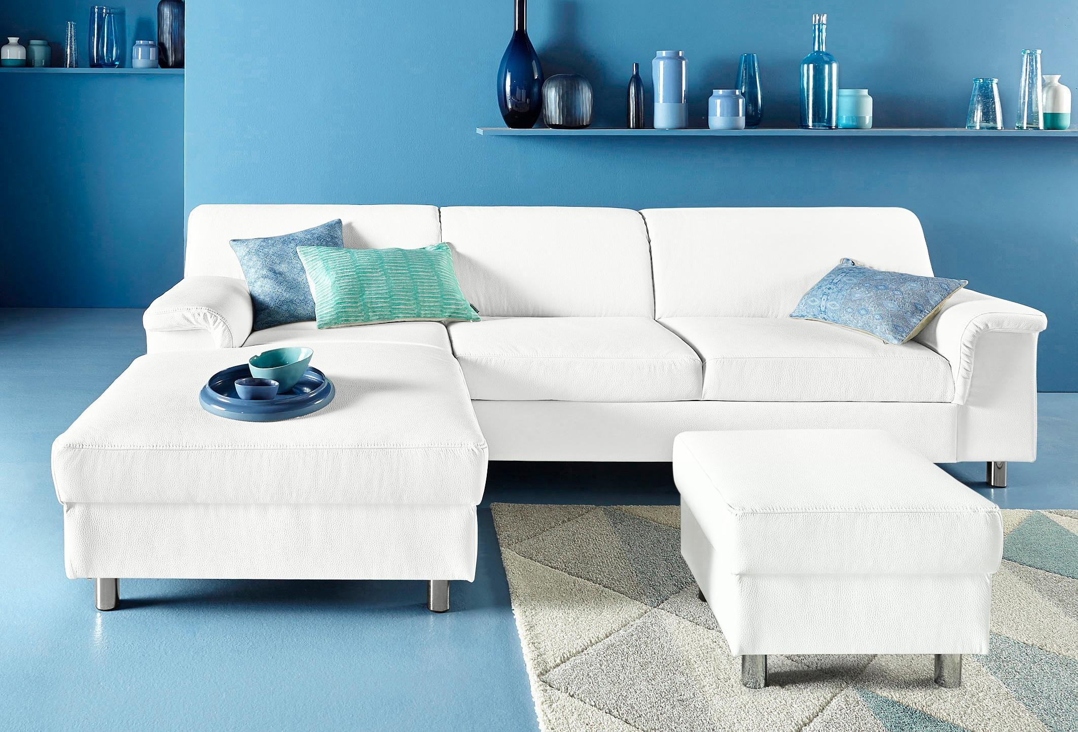 DOMO collection Ecksofa "Jamie, modern und elegant, Fußhöhe 9cm, L-Form," w günstig online kaufen