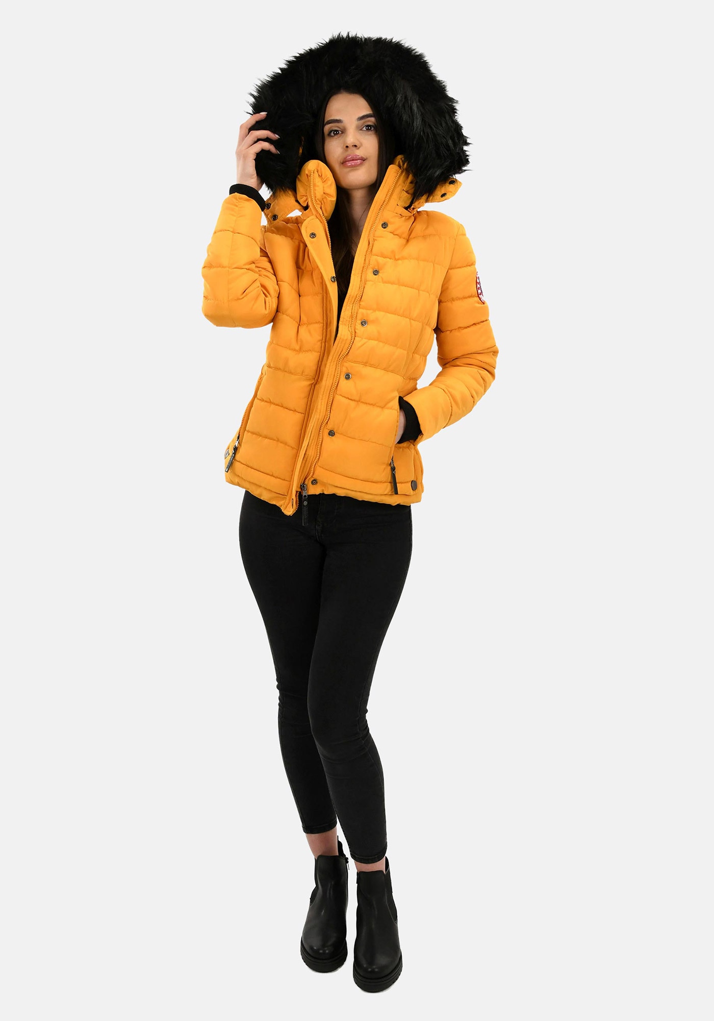 Navahoo Steppjacke »Chloe« hochwertige Winterjacke mit abnehmbarer Kapuze