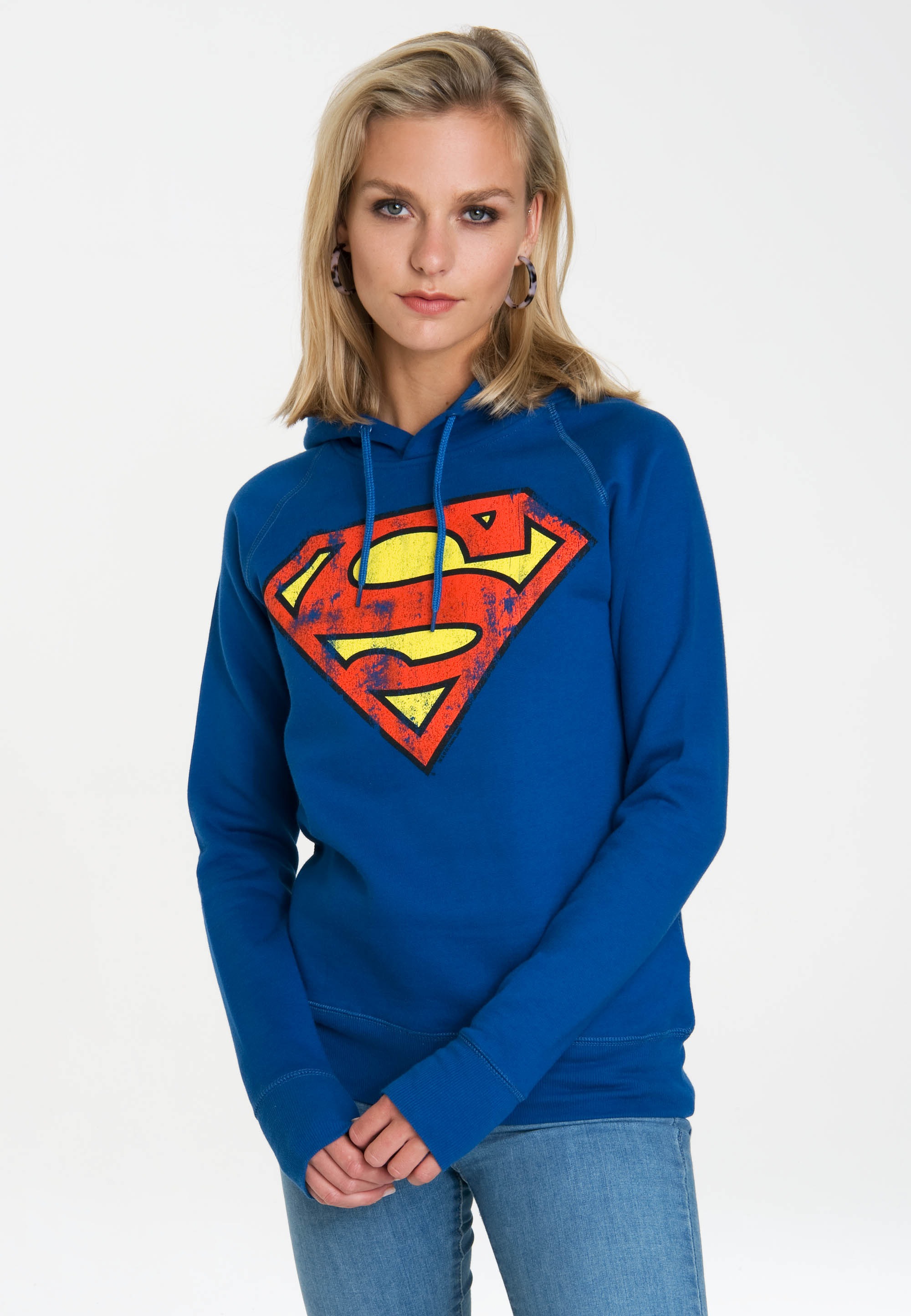 LOGOSHIRT Kapuzensweatshirt "DC - Superman Logo", mit Superhelden-Print günstig online kaufen