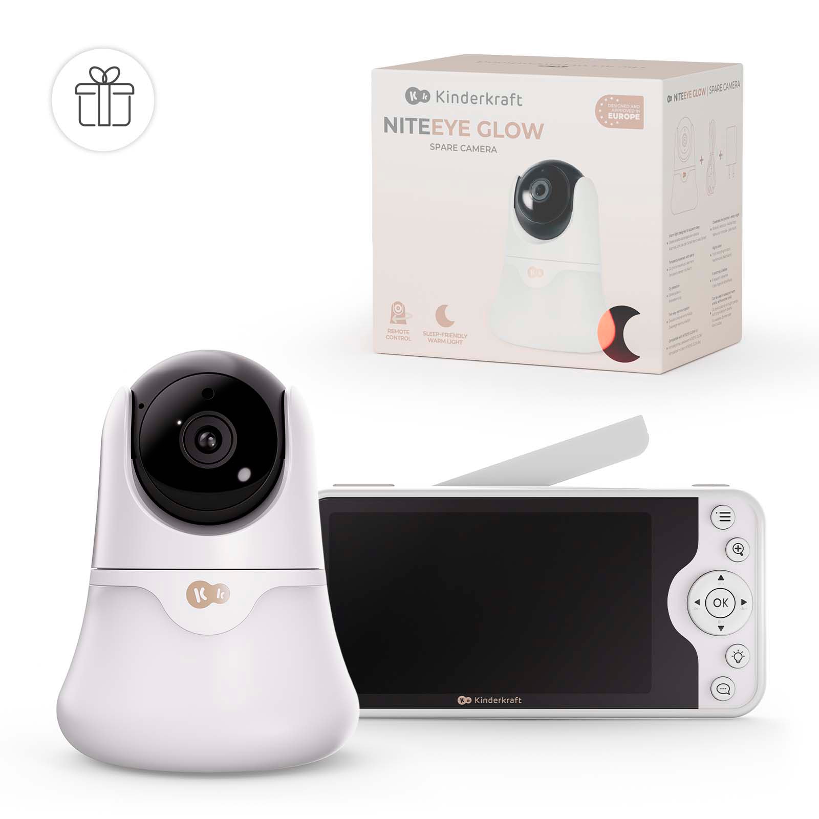 Kinderkraft Video-Babyphone »NITEEYE GLOW« Set, 2 tlg. mit Nachtlicht