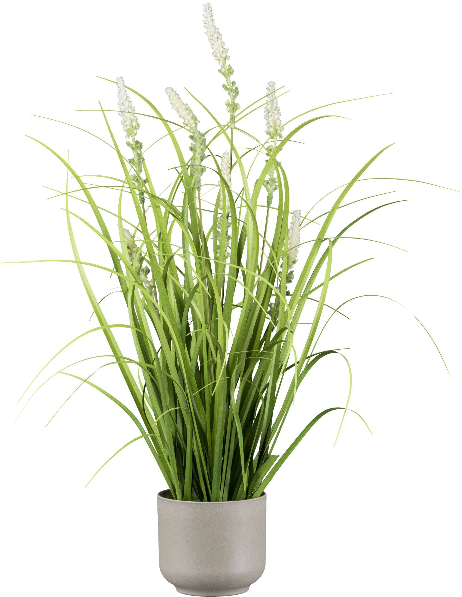 Creativ green Kunstgras "Grasbusch mit Salvienblüten", mit detailgetreuen B günstig online kaufen