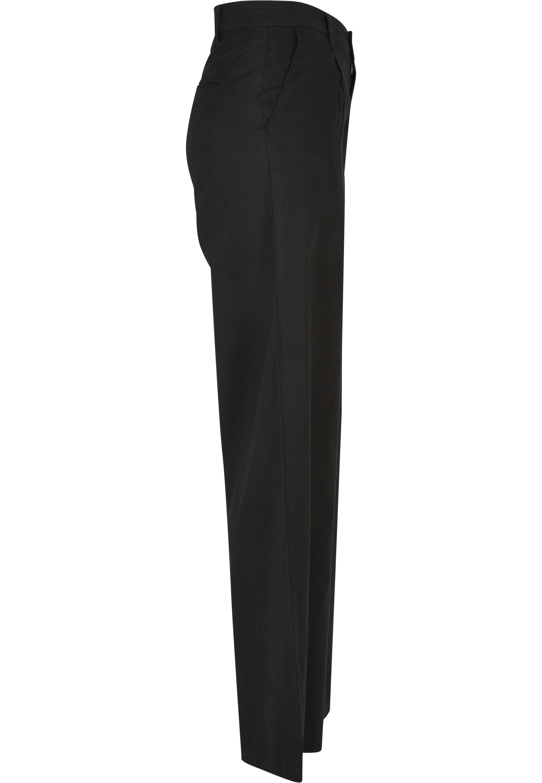 URBAN CLASSICS Stoffhose »Urban Classics Damen Ladies High Linen Mixed Wide Leg Pants«