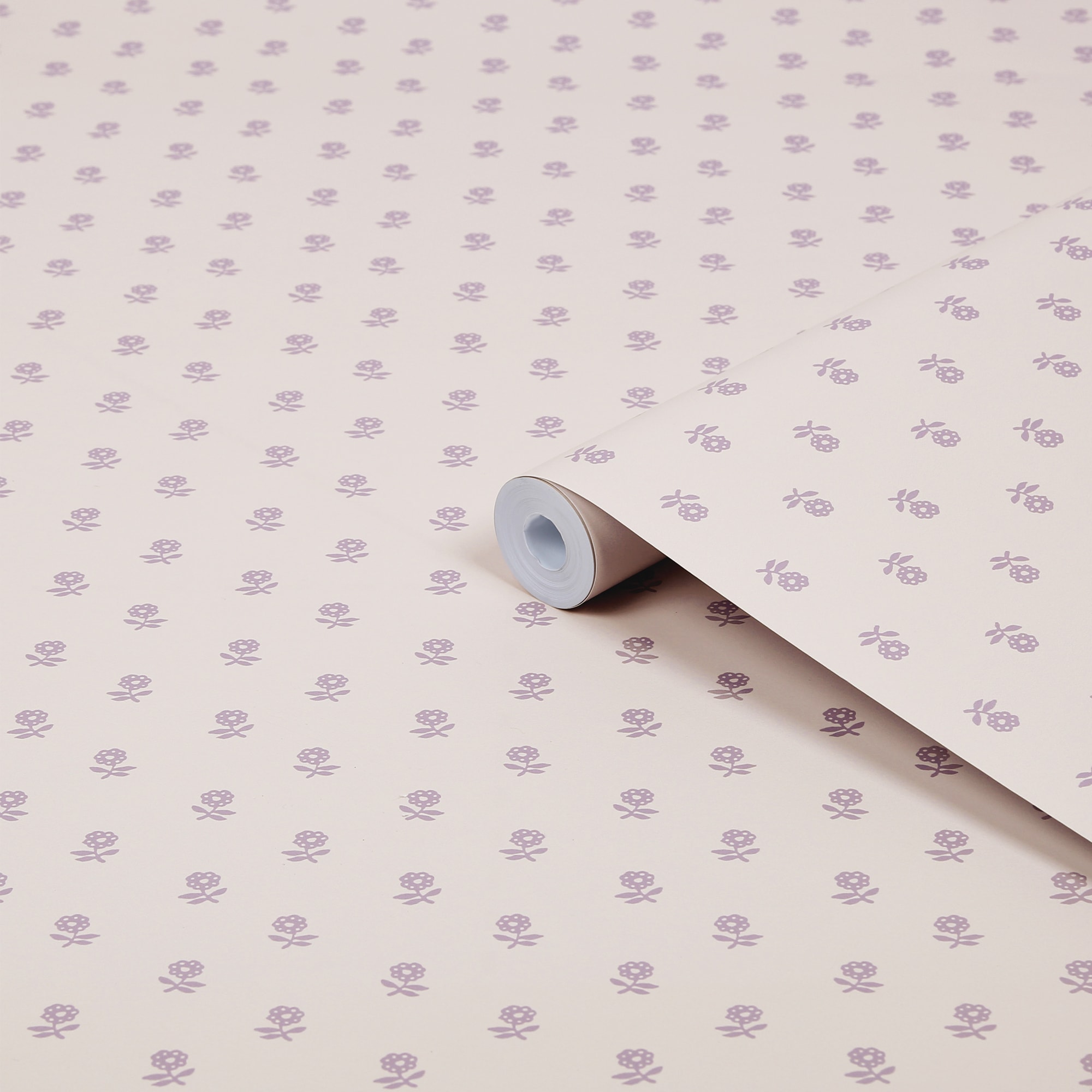 LAURA ASHLEY Vliestapete "Daisy Lavender Purple" floral texturiert 10mx52cm