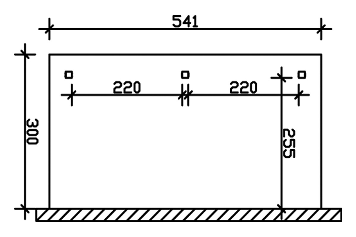 Skanholz Terrassendach »Rimini«, 541 cm Breite, verschiedene Tiefen