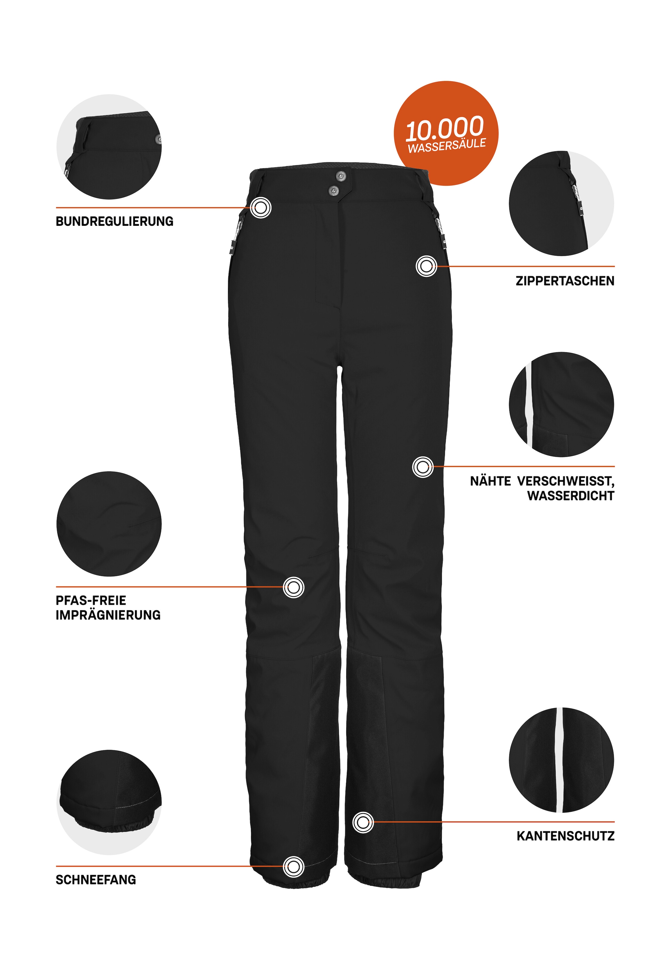 Killtec Skihose »KSW 278 WMN SKI PNTS«  Wind- und wasserdicht, atmungsaktiv, verstellbarer Bund, Kantenschutz