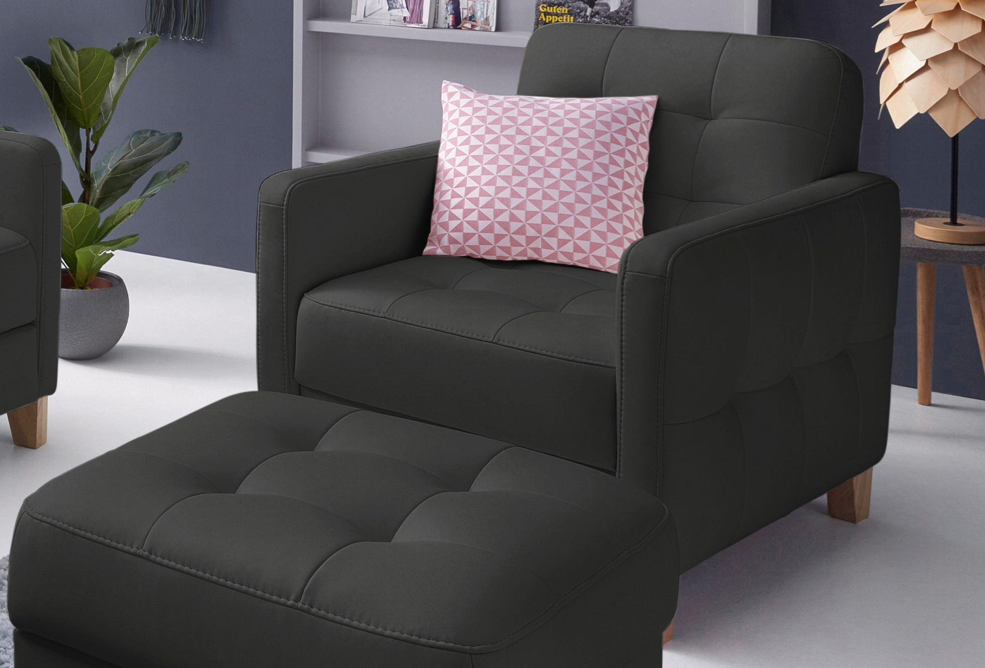 exxpo - sofa fashion Sessel »Elio, Loungesessel, aufwendige Detailverarbeitung, bequem und modern«, hoher Sitzkomfort für entspannende Momente