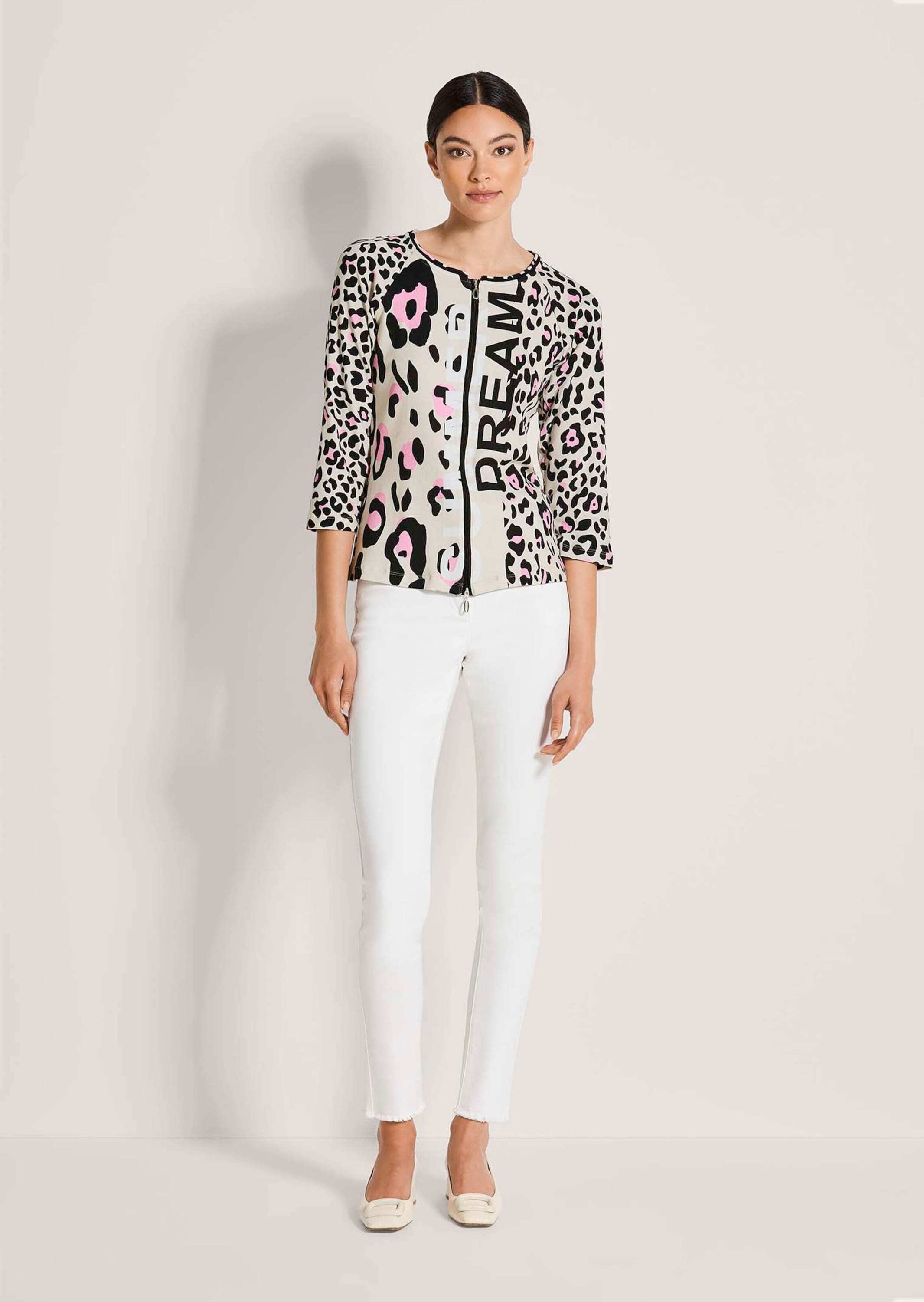 MADELEINE Langarmshirt "Shirtjacke Sportiver Halbarm Shirtblazer mit Print" günstig online kaufen