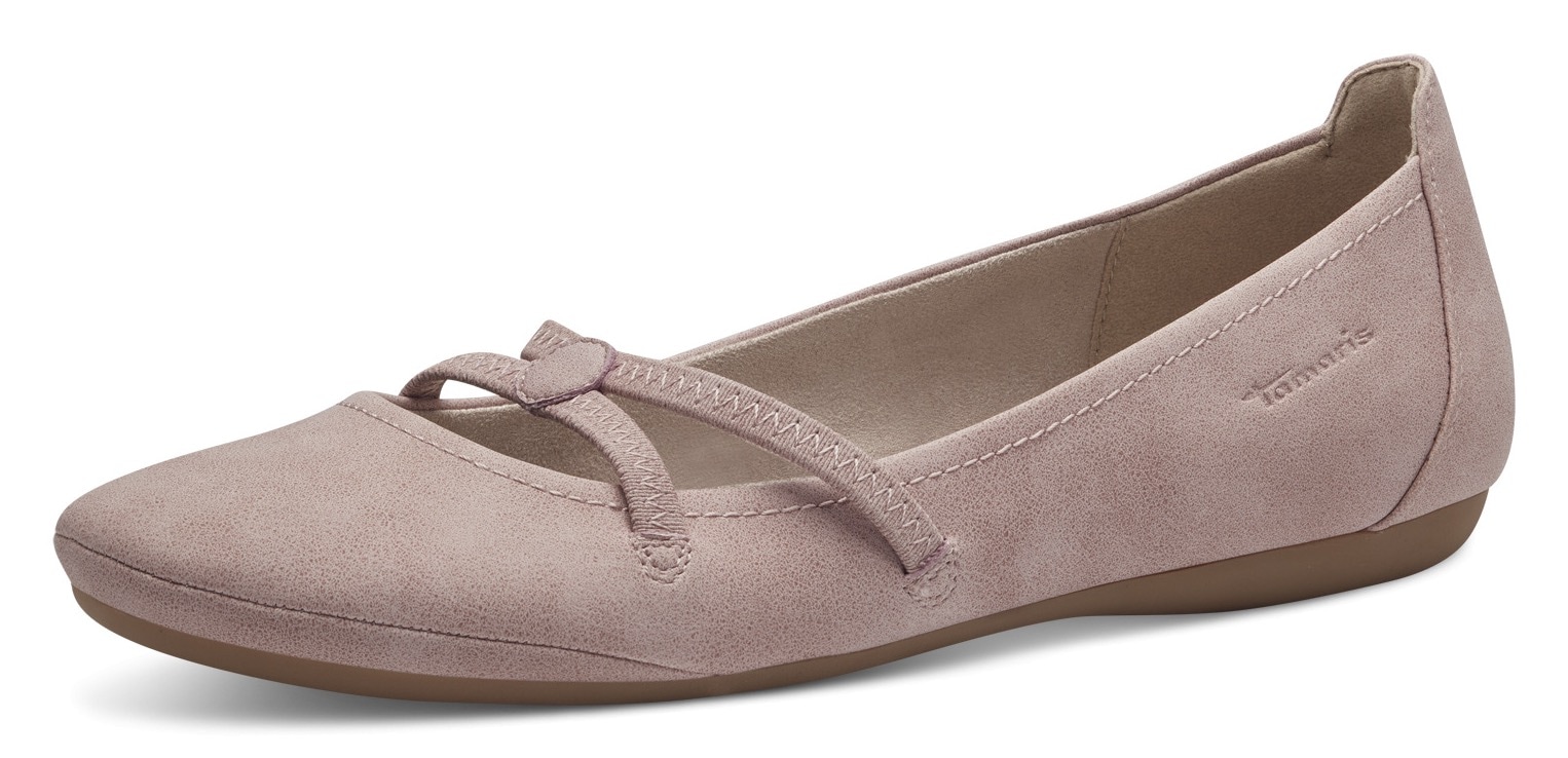 Ballerina »Caterina«, Flats, Festtagsmode, Slipper mit Gummizugriemchen