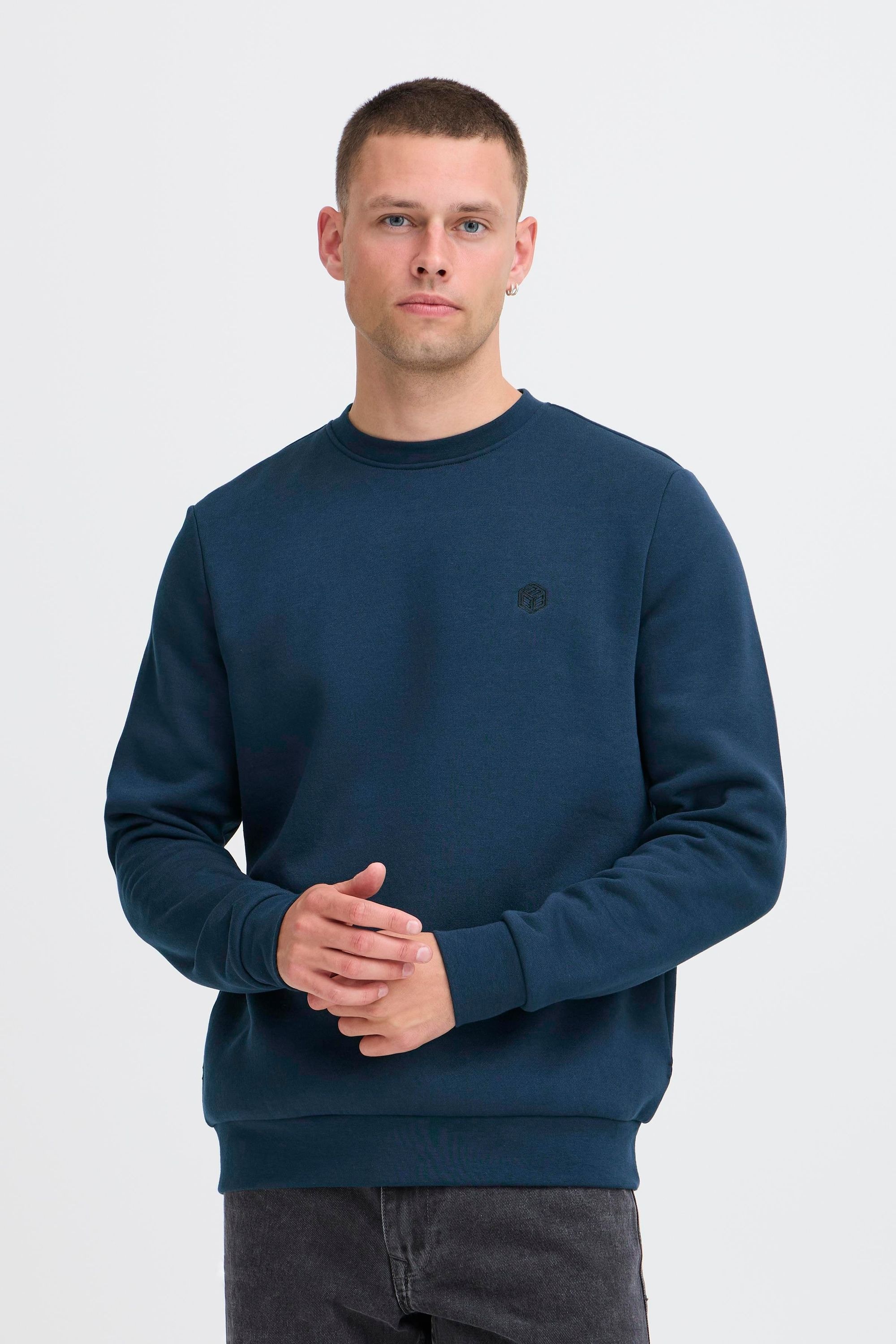 Blend Rundhalspullover "BHTony", Lässiger Sweatpullover mit Stickerei günstig online kaufen