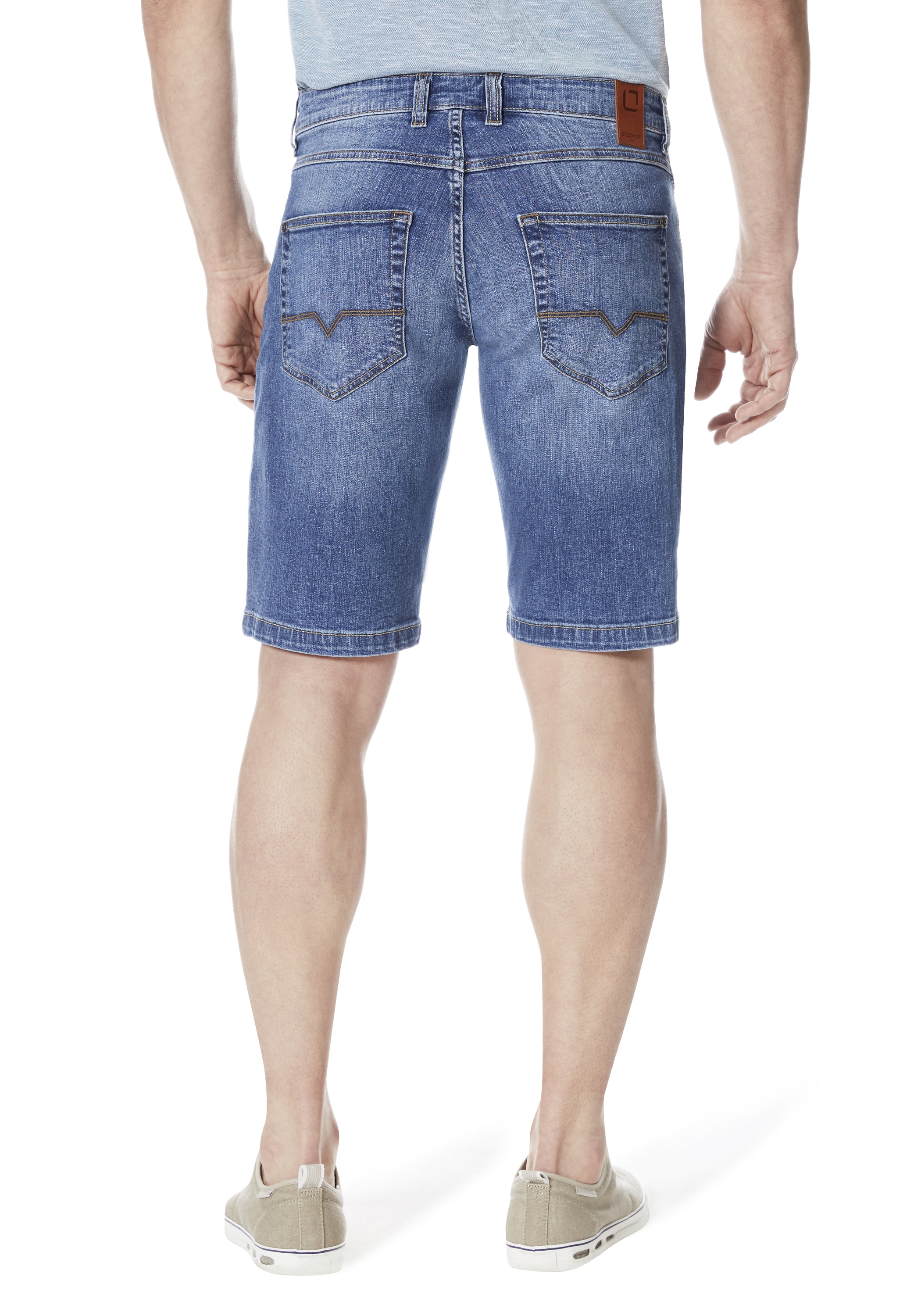Stooker Men Bermudas »5-Pkt Style Summer Denim Bermudas«, Sommer Straight Fit Casual Stretchdenim für Herren