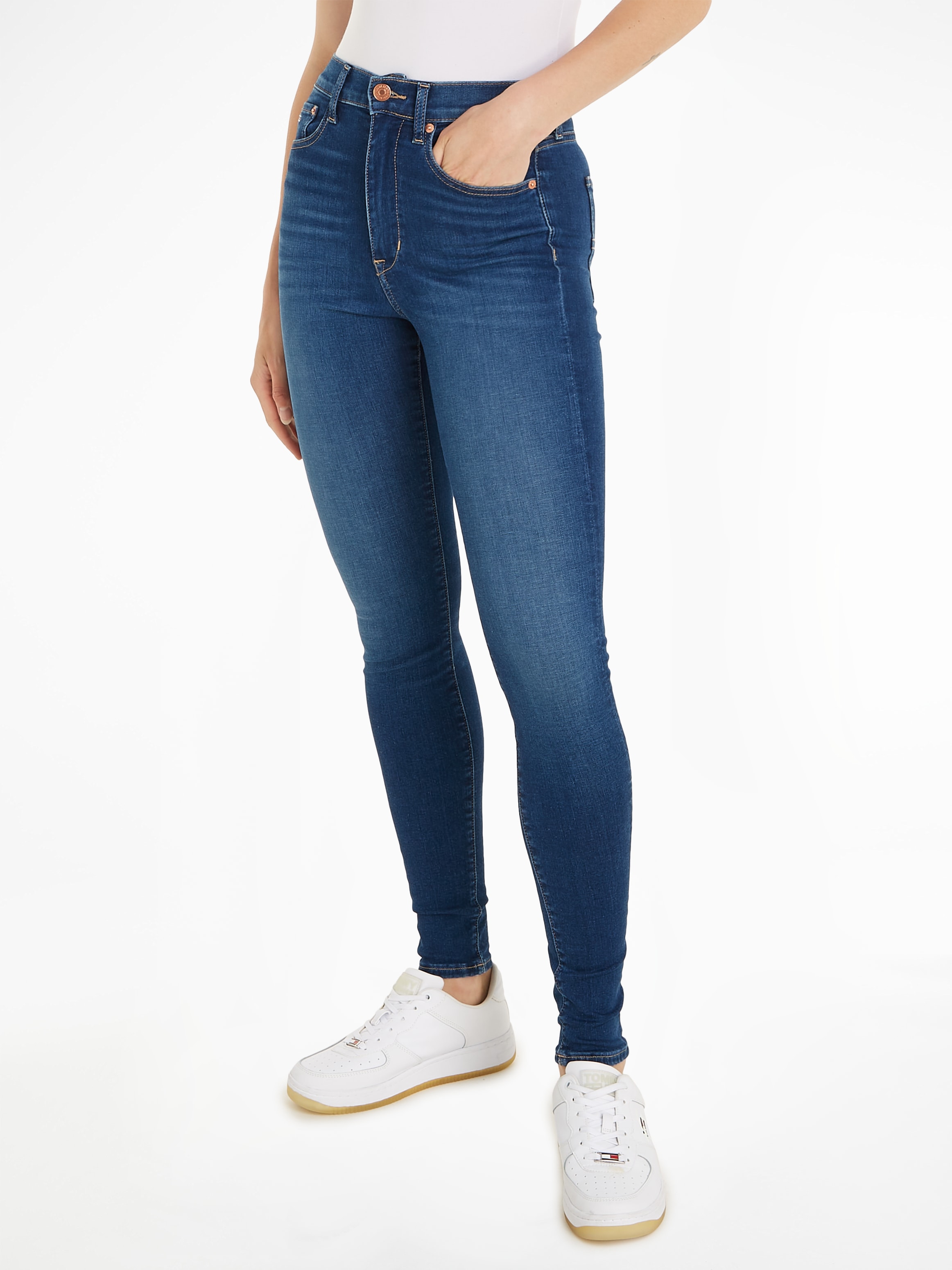 Bequeme BAUR Ledermarkenlabel für Jeans | Tommy »Sylvia«, kaufen mit Jeans