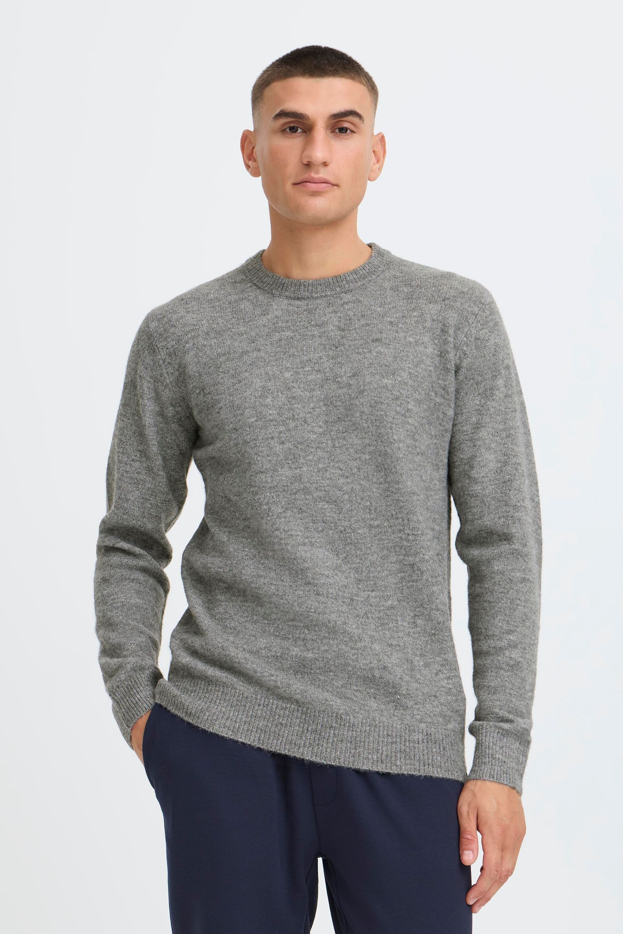INDICODE IDBercell Knit Pullover Men Grey 3XL 2
