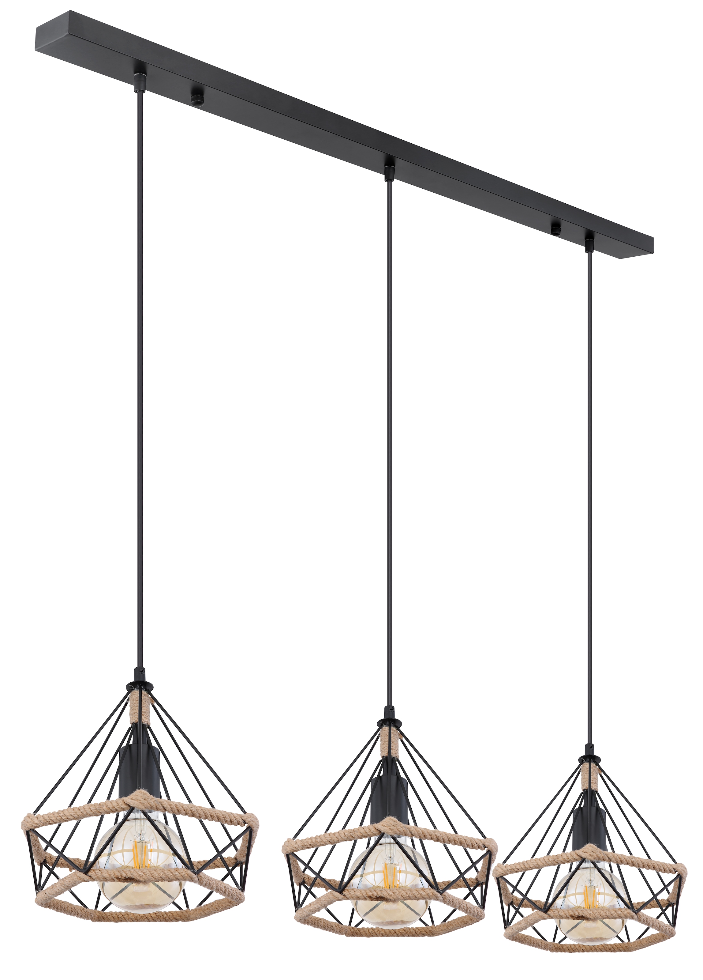 GLOBO LIGHTING Hängeleuchte »ULLEU«, Leuchtmittel E27 | ohne Leuchtmittel, Hängelampe/Pendelleuchte/Esszimmer/Wohnzimmer/Esstisch
