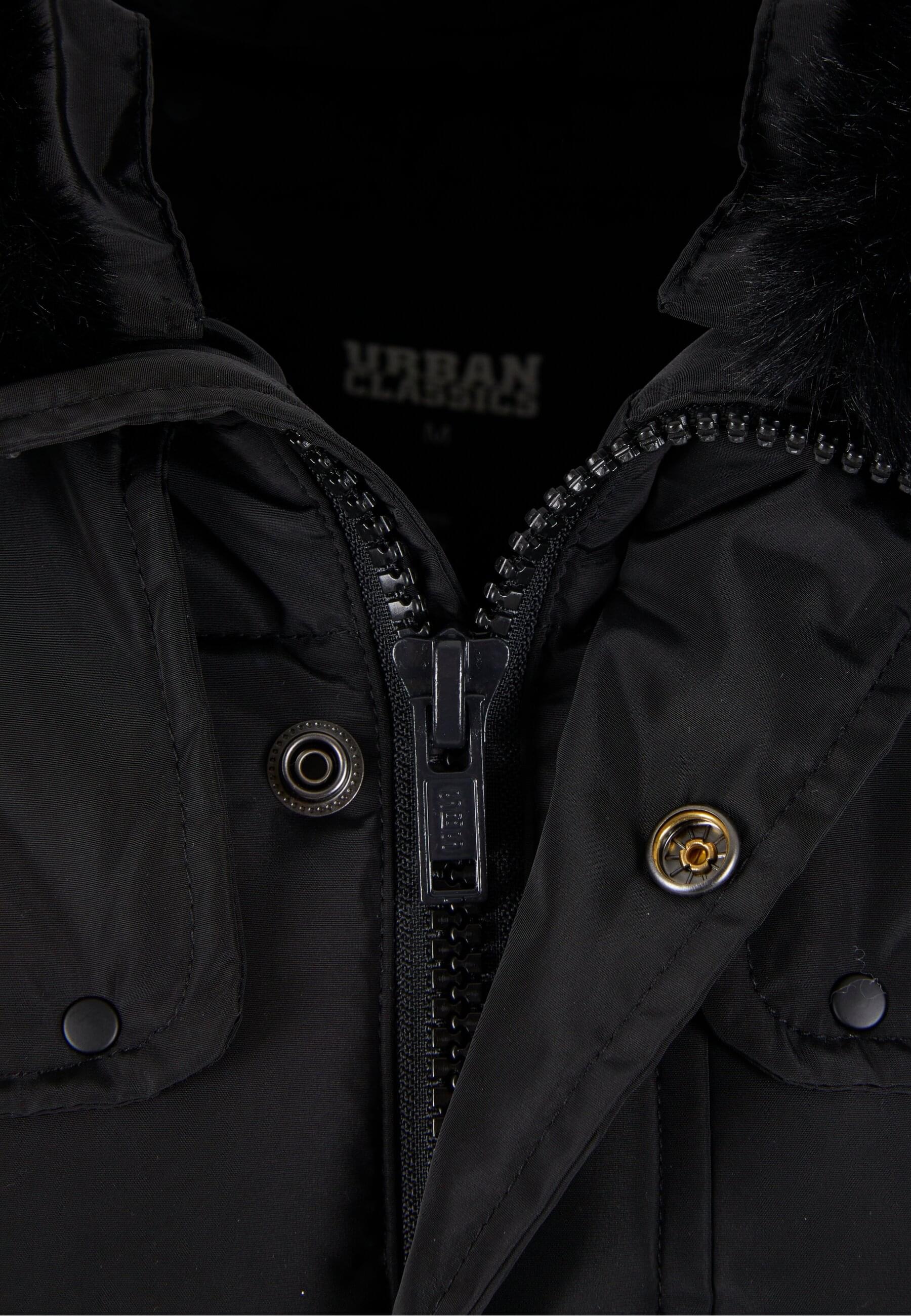 URBAN CLASSICS Winterjacke »Urban Classics Puffer Jacket With Detachable Fur Collar«, (1 St.), ohne Kapuze