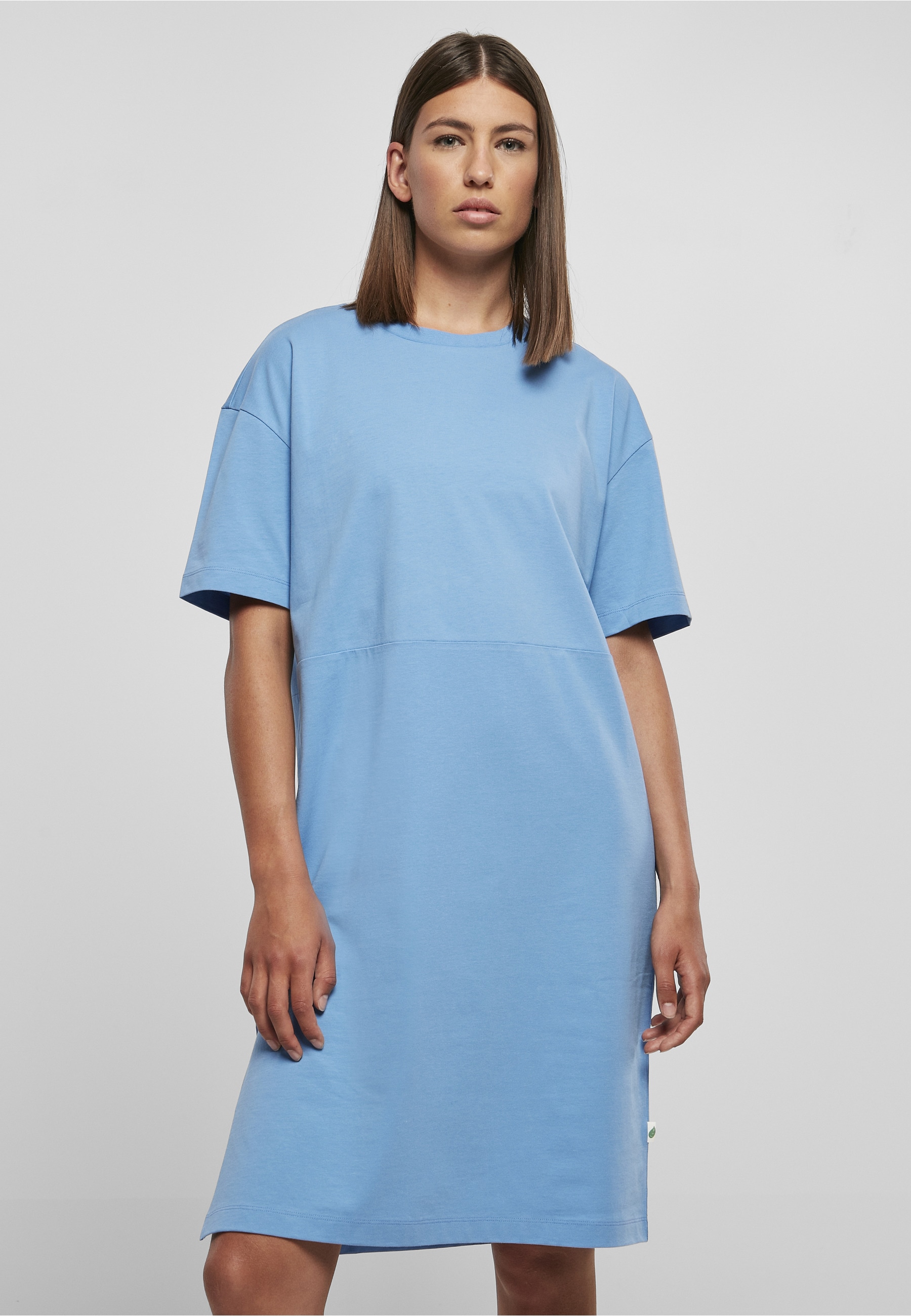URBAN CLASSICS A-Linien-Kleid »Urban Classics Damen Ladies Organic Oversized Slit Tee Dress« 1 Stk. tlg.