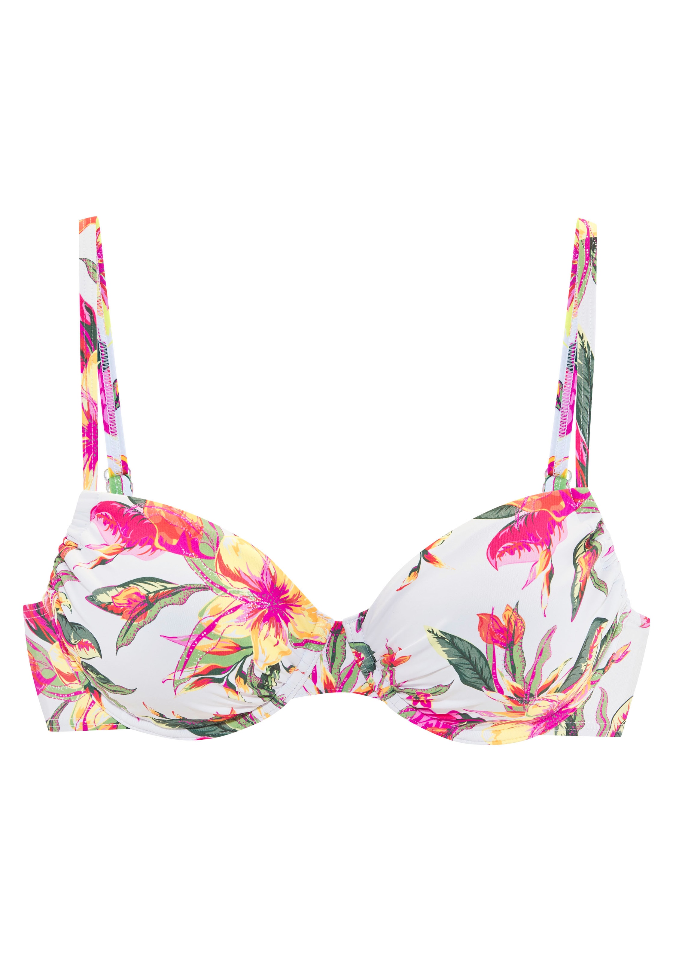 LASCANA Bügel-Bikini-Top "Malia", mit tropischem Print günstig online kaufen