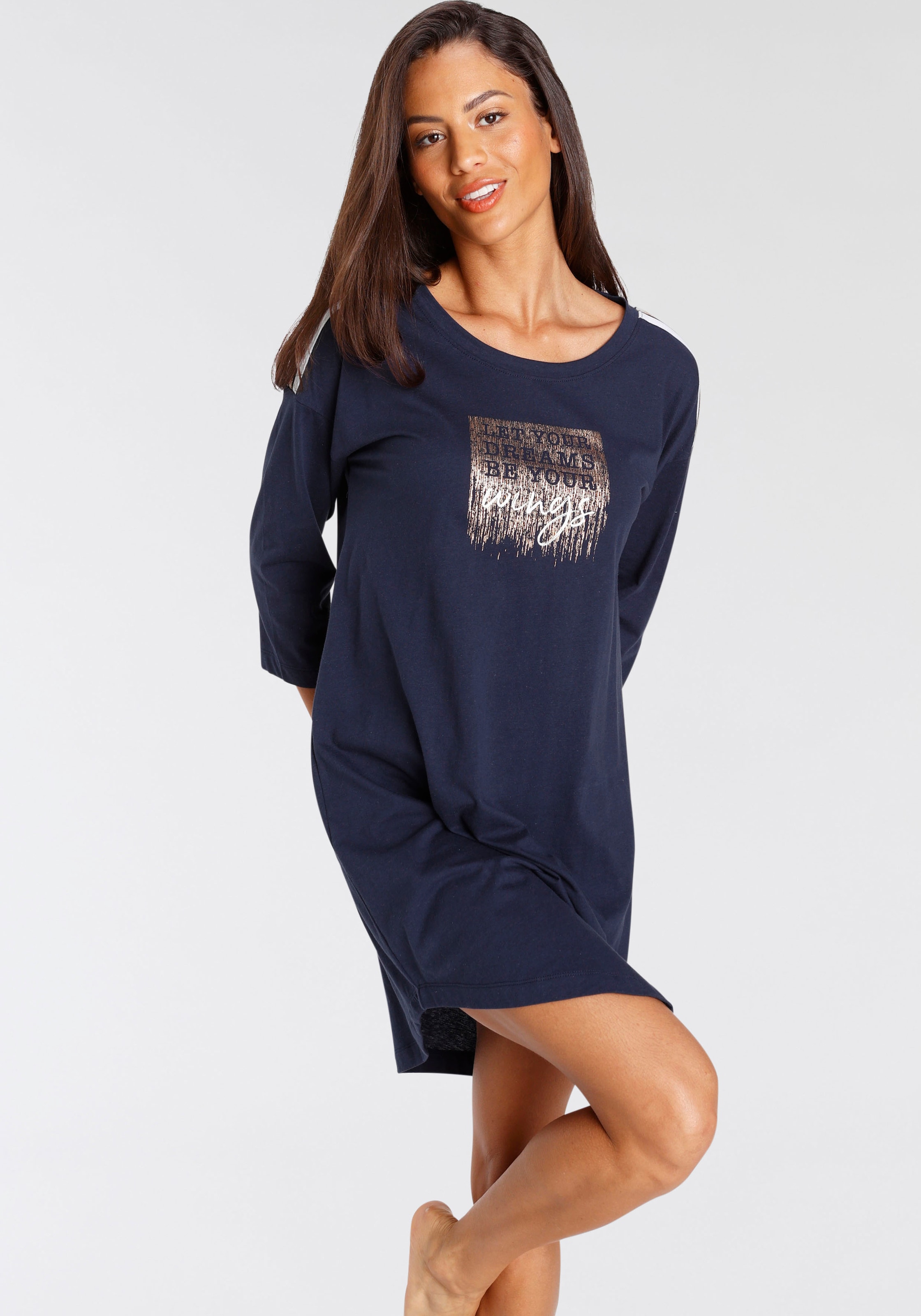 Vivance Dreams Nachthemd 1-teilig, mit abgerundetem Saum günstig online kaufen