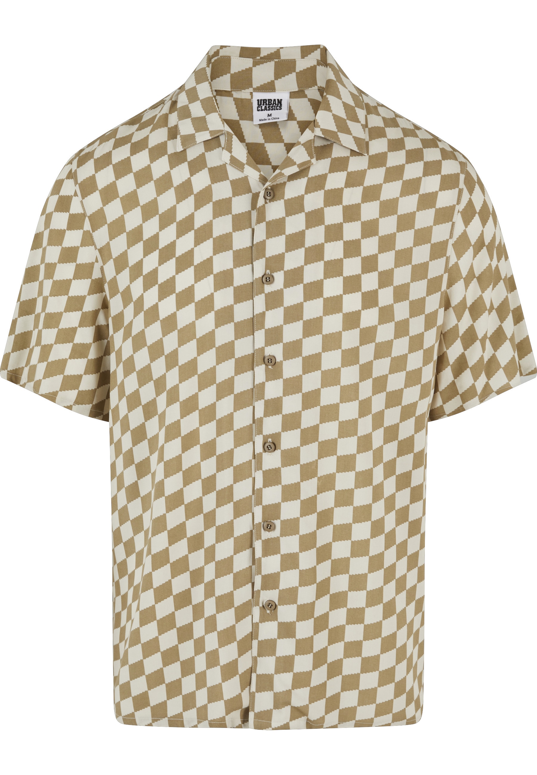 URBAN CLASSICS Kurzarmhemd »Urban Classics Herren Viscose AOP Resort Shirt« 1 Stk.