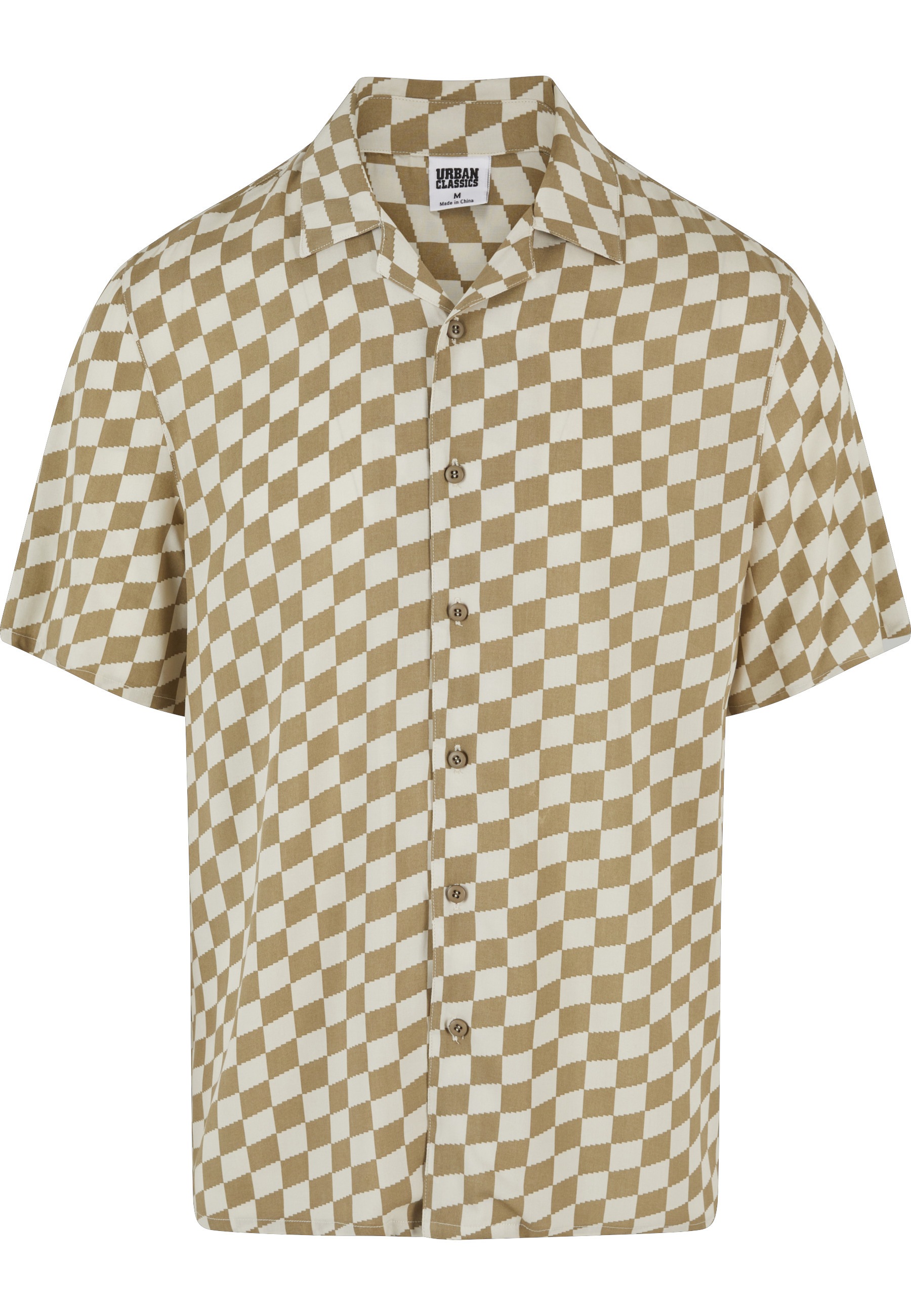 URBAN CLASSICS Kurzarmhemd "Urban Classics Herren Viscose AOP Resort Shirt" 1 Stk.