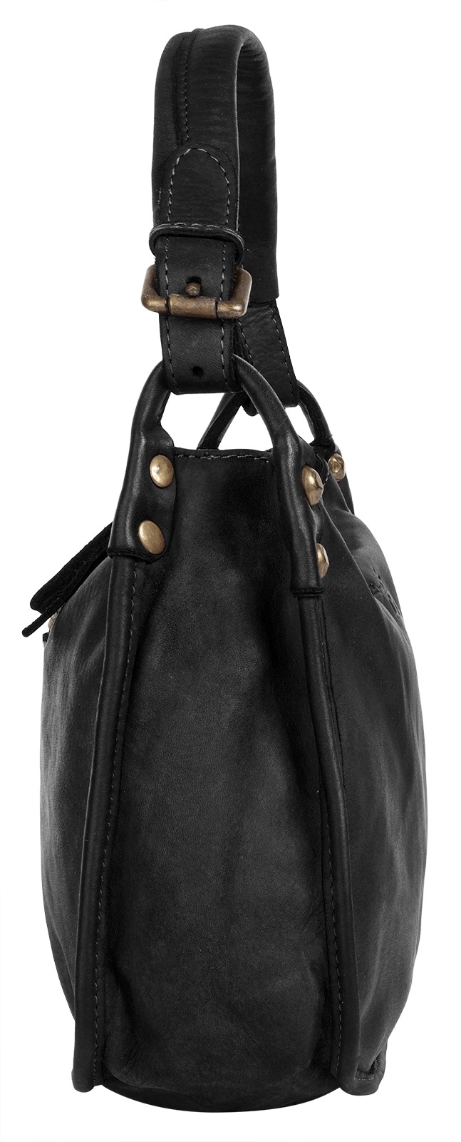Henkeltasche SAMANTHA LOOK, Damen, Gr. B/H/T: 36cm x 22cm x 9cm onesize, schwarz, Leder, Taschen, echt Leder, Made in Italy 3