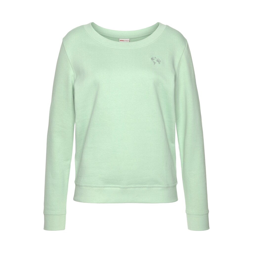 Damenmode Shirts & Sweatshirts OTTO products Sweatshirt, GOTS zertifiziert - nachhaltig aus Bio-Baumwolle - NEUE KOLLEKTION lind