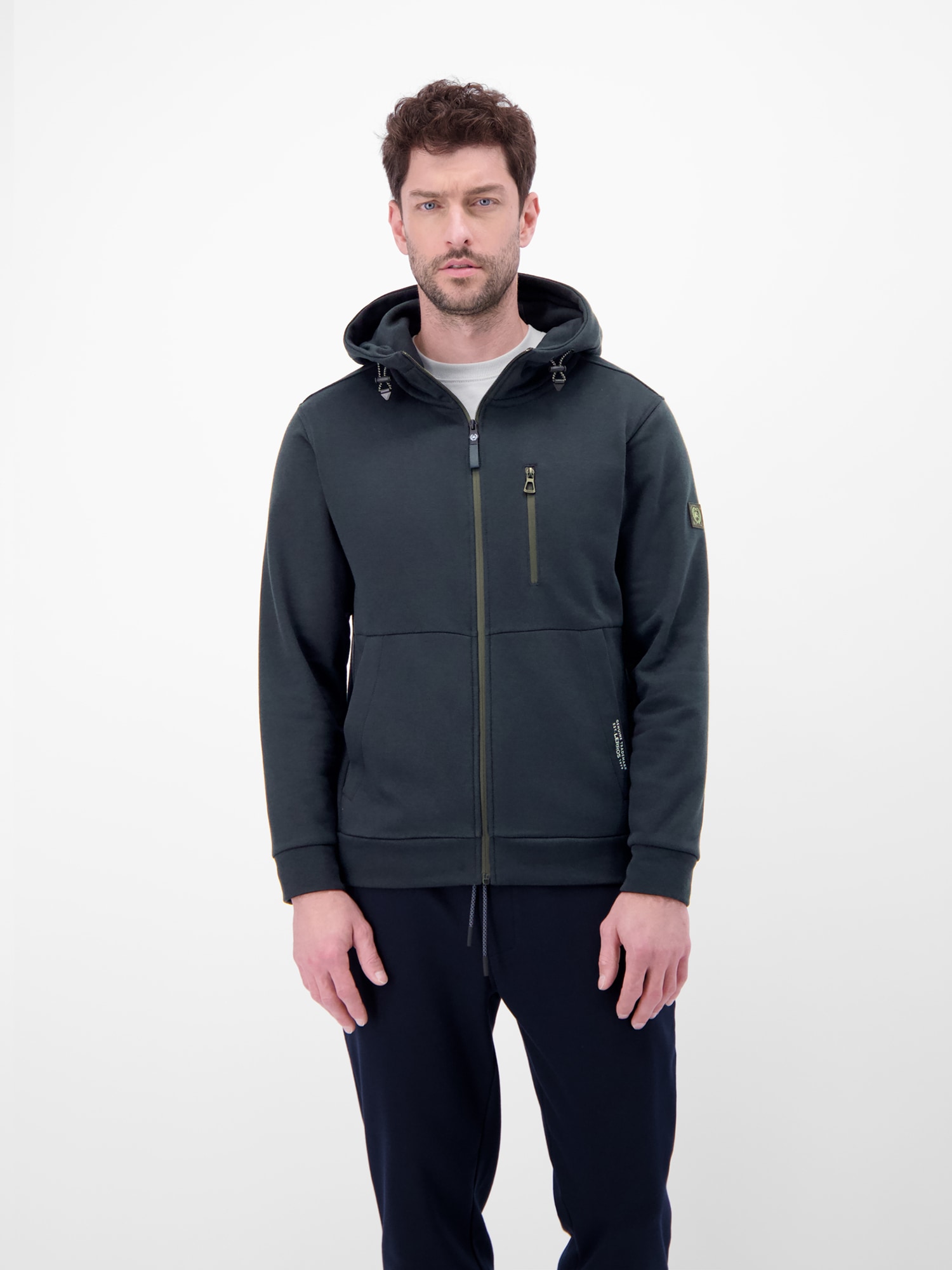 LERROS Kapuzensweatjacke »Sweatjacke im Hoodie-Look aus Mischgewebe«
