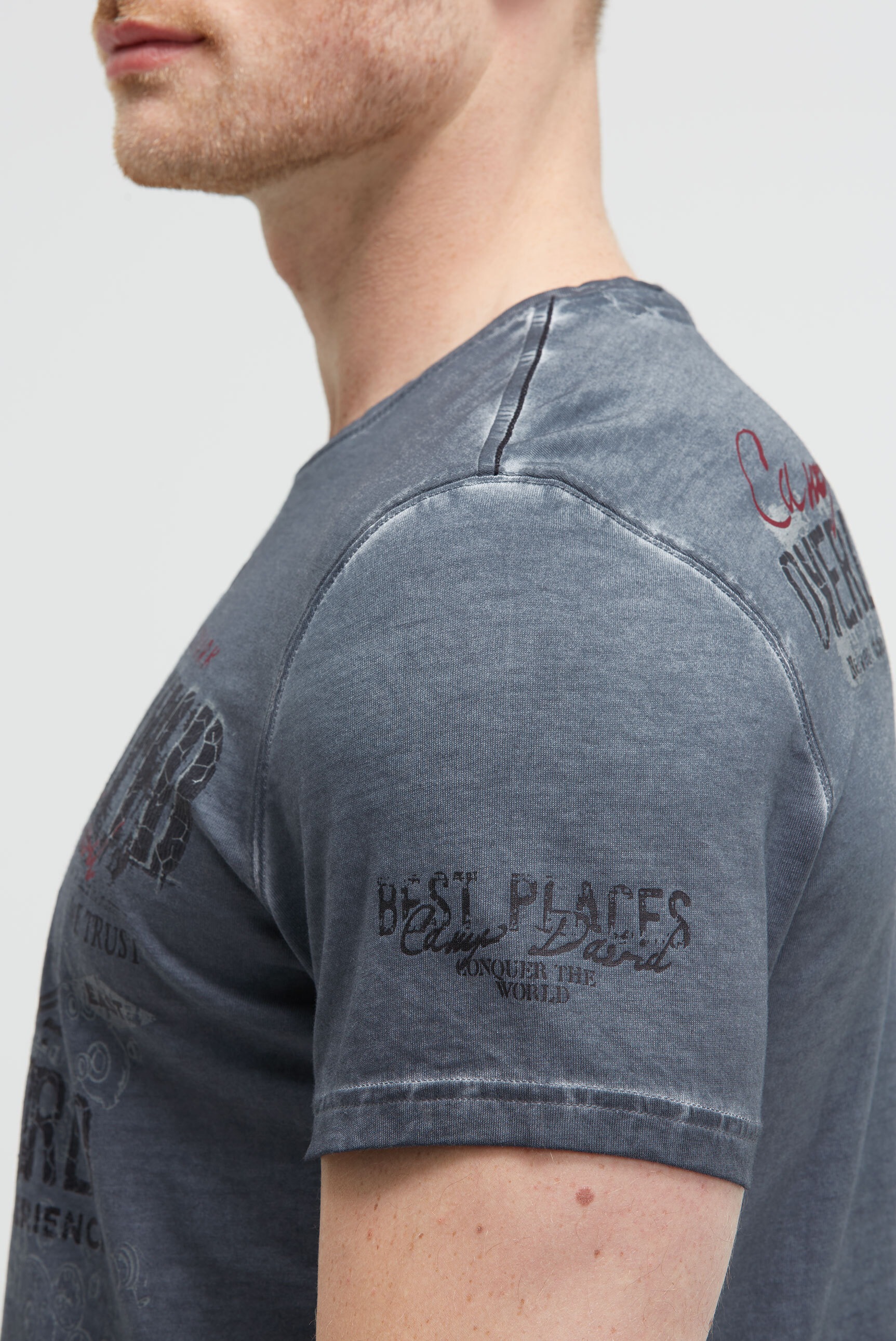 CAMP DAVID Rundhalsshirt, mit Kontrastnähten