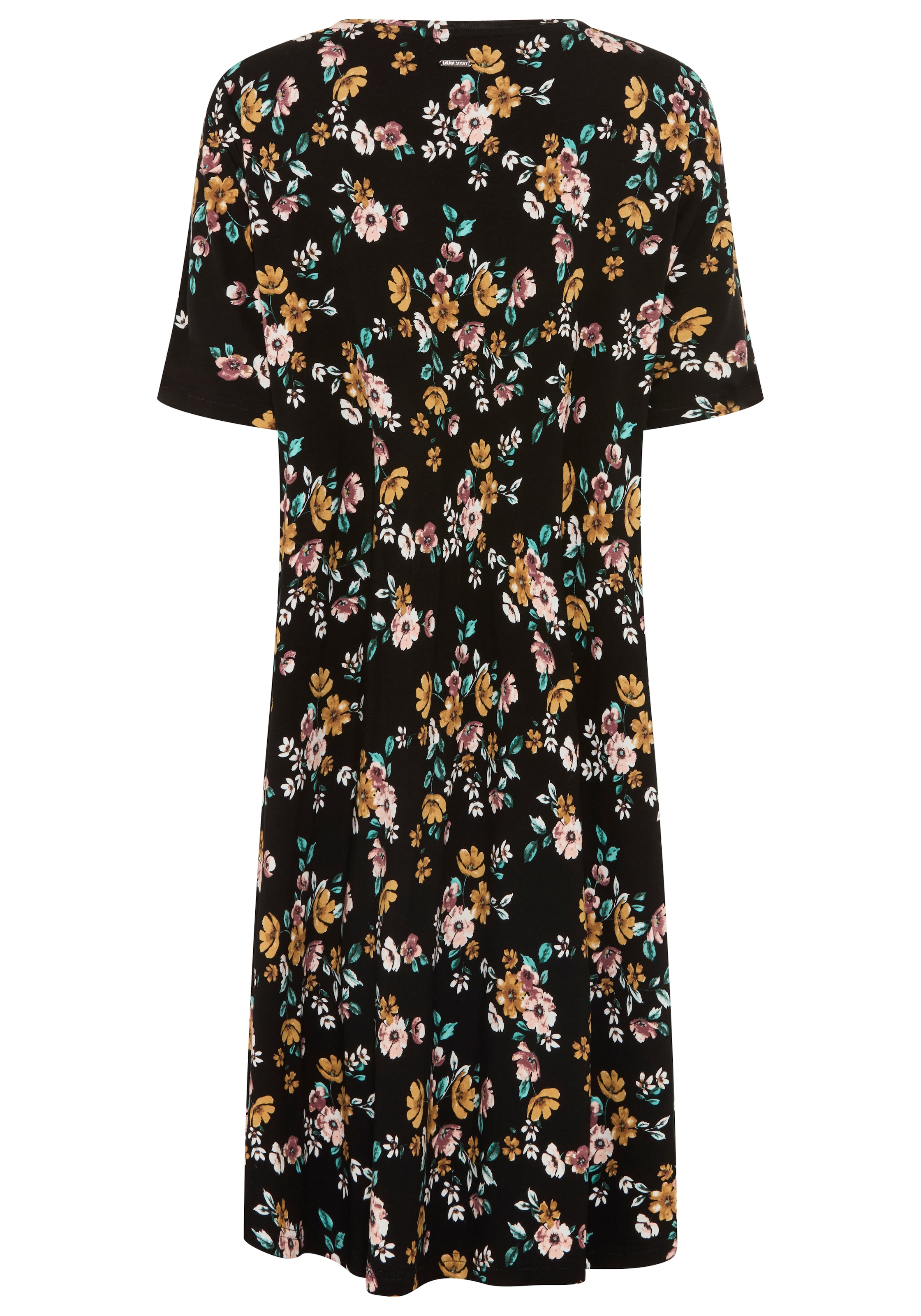 Laura Scott CURVE Jerseykleid in geblümter Optik, für vielseitige Alltagsmomente, A-Linie Passform