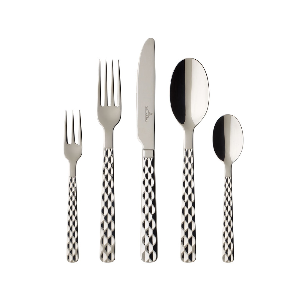 Villeroy & Boch Besteck-Set "Tafelbesteck Boston 180er Set silber" Spülmaschinenfest