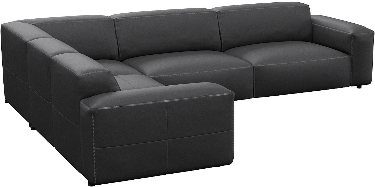 FLEXLUX Ecksofa »Lucera, super bequem durch hochwertigen Sitzaufbau mit Kaltschaum«, modern & anschmiegsam, L-Form, Designsofa