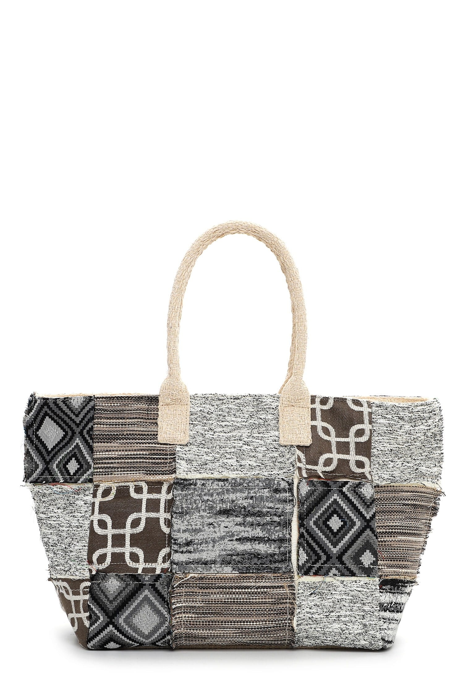 Shopper EMILY & NOAH "Shopper E&N Janneke", Damen, Gr. B/H/T: 60cm x 32cm x 16cm 0, schwarz 100, Polyester, Taschen Shopper 2