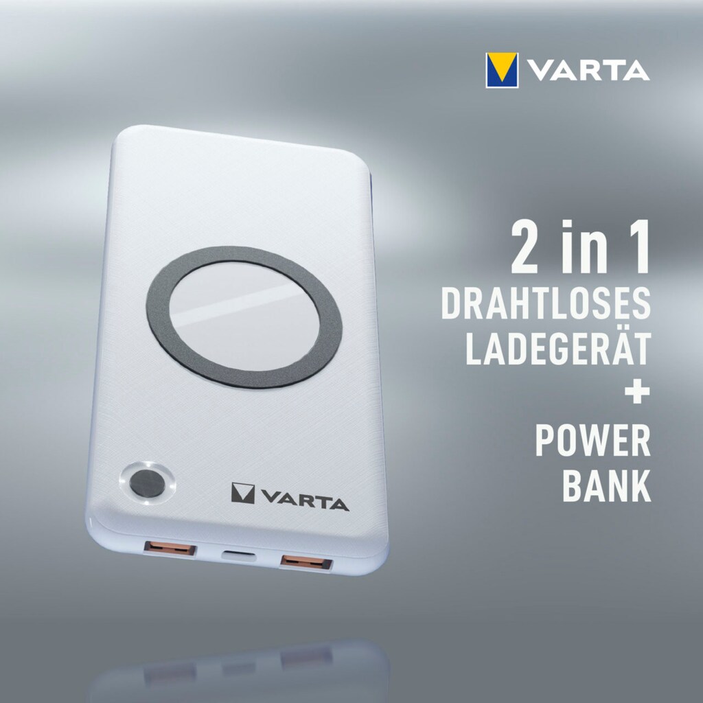 VARTA Powerbank »VARTA Wireless Power Bank 10000 mAh mit Ladekabel«