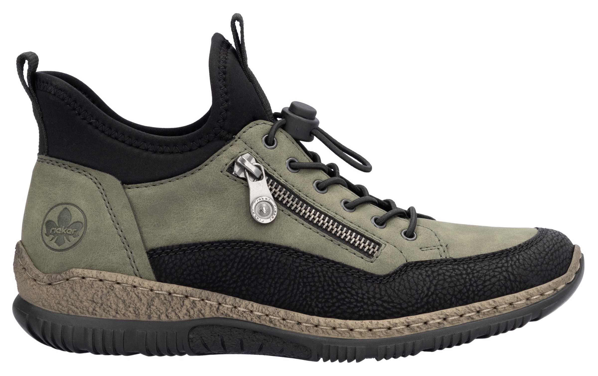 Rieker Slip-On Sneaker, Schlupfschuh, Freizeitschuh mit Schnellverschluss
