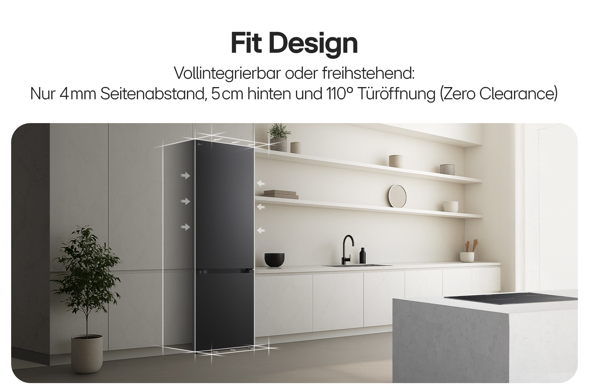 LG Kühl-/Gefrierkombination Serie 7 »GBBS716AEV« 186 cm hoch 59,7 cm breit Vollintegrierbarer Kühlschrank dank frontaler Luftzufuhr und Abluft