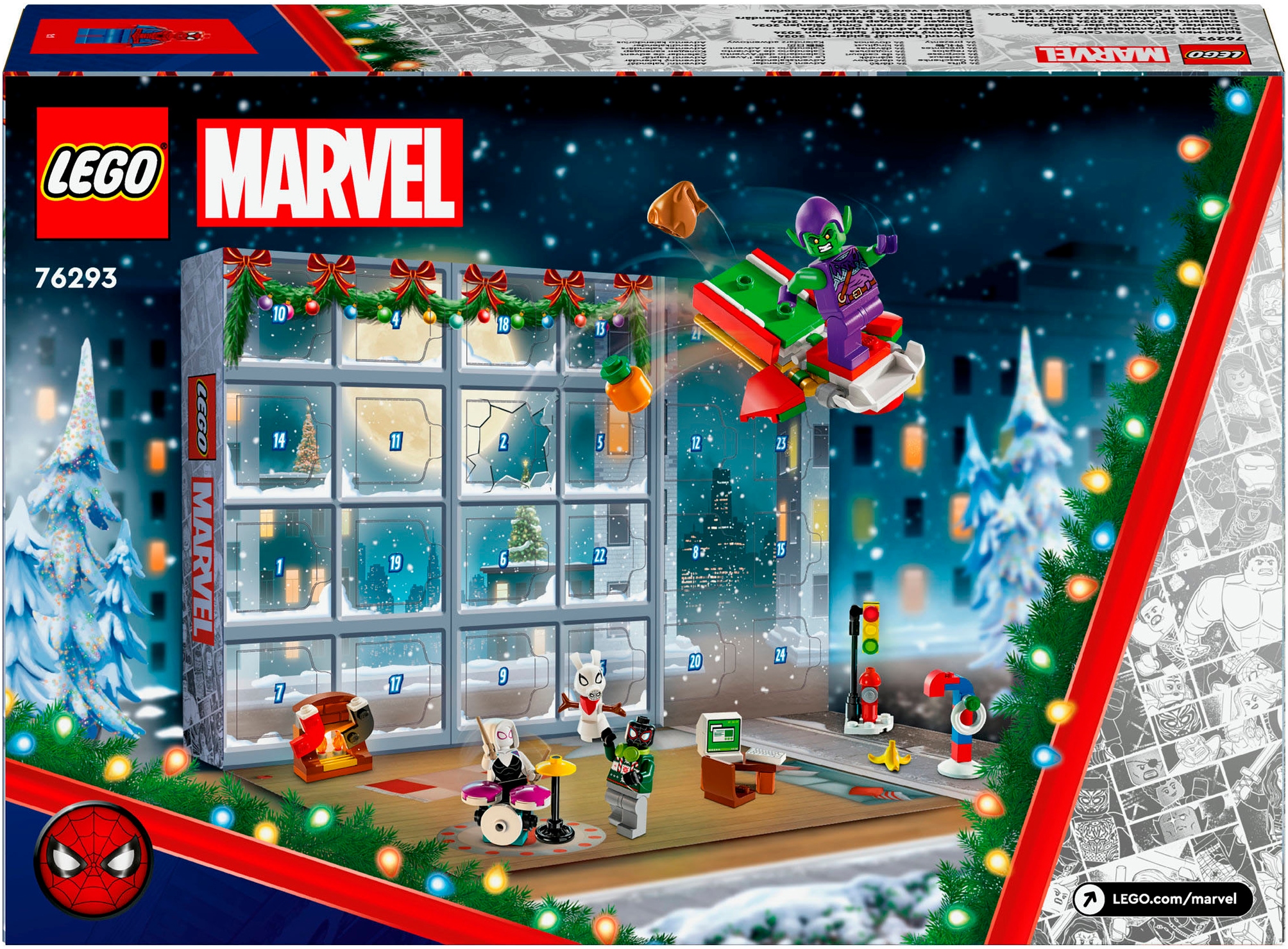 LEGO® Spielzeug-Adventskalender »Spielbausteine, Spider-Man 2024 (76293), LEGO® Super Heroes«, ab 7 Jahren, Made in Europe