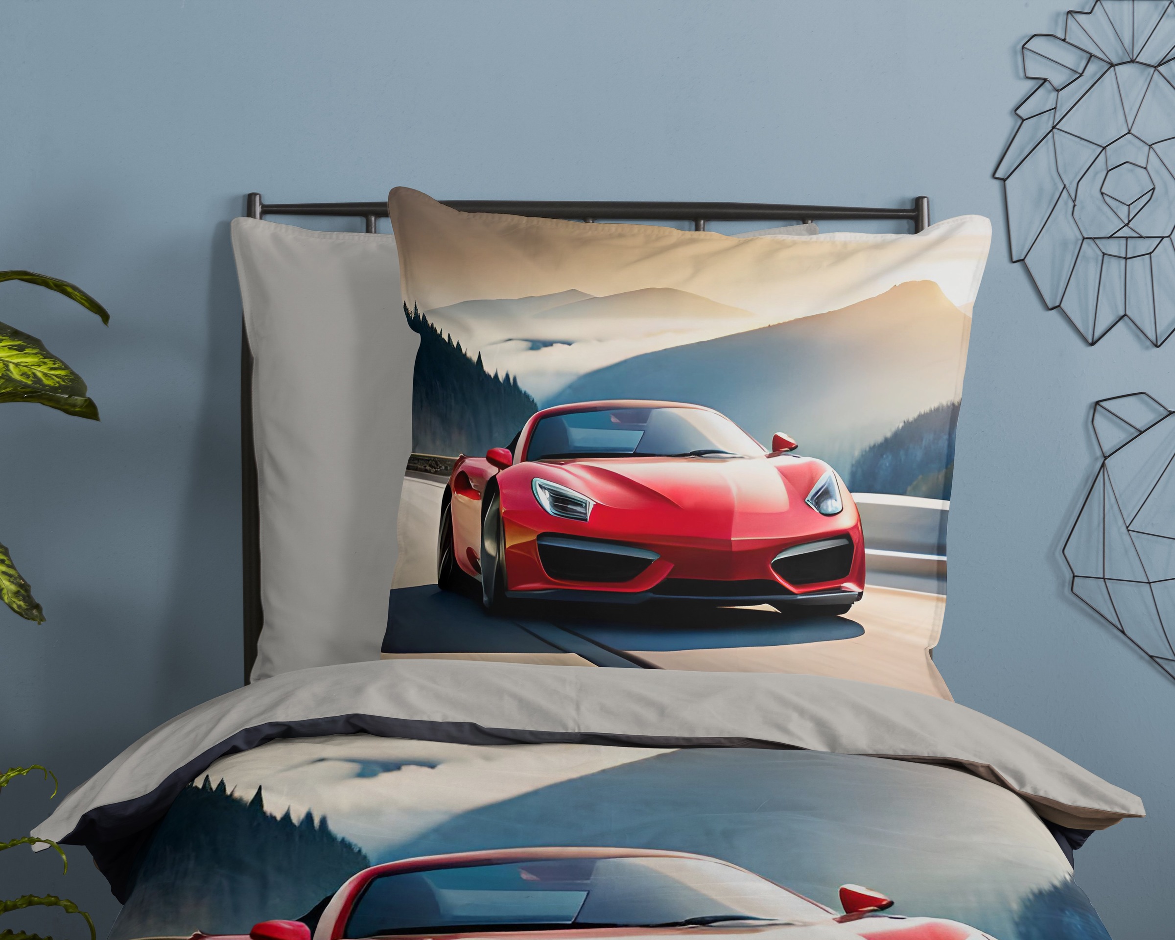 Thumbnail - good morning Babybettwäsche "Cabrio" 2 Stk. Baumwolle, Renforcé, 135x200, 2 Teilig, Wendeoptik, Kind, Junge, Auto