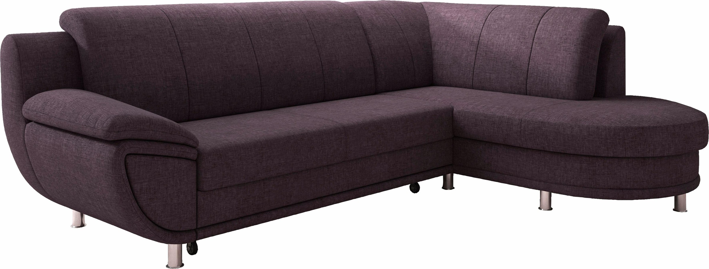 TRENDMANUFAKTUR Ecksofa, inklusive komfortablen Federkerns, wahlweise mit Bettfunktion