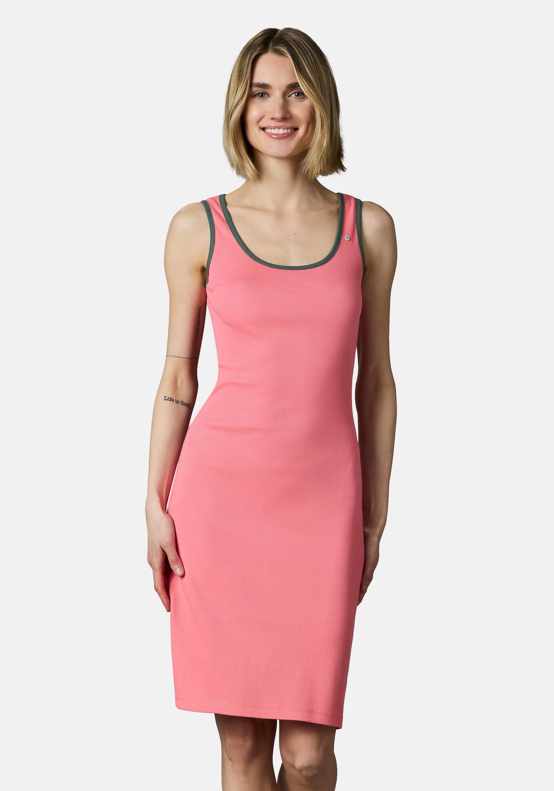 Ragwear Shirtkleid "Montyca Short YOUMODO" Ohne Taschen Sommerkleid mit kontrastfarbenen Details