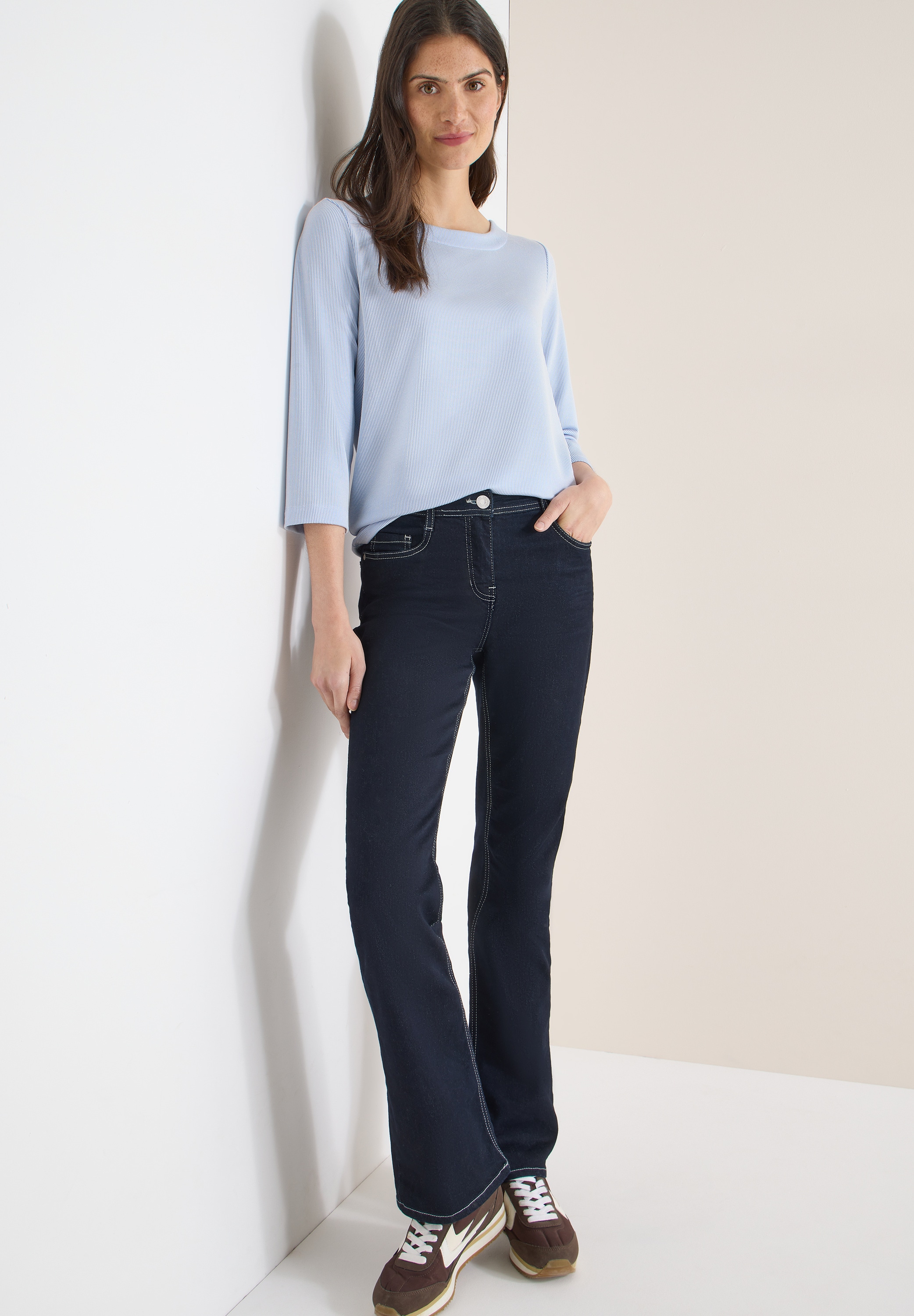 Cecil 3/4-Arm-Shirt mit Streifen Muster